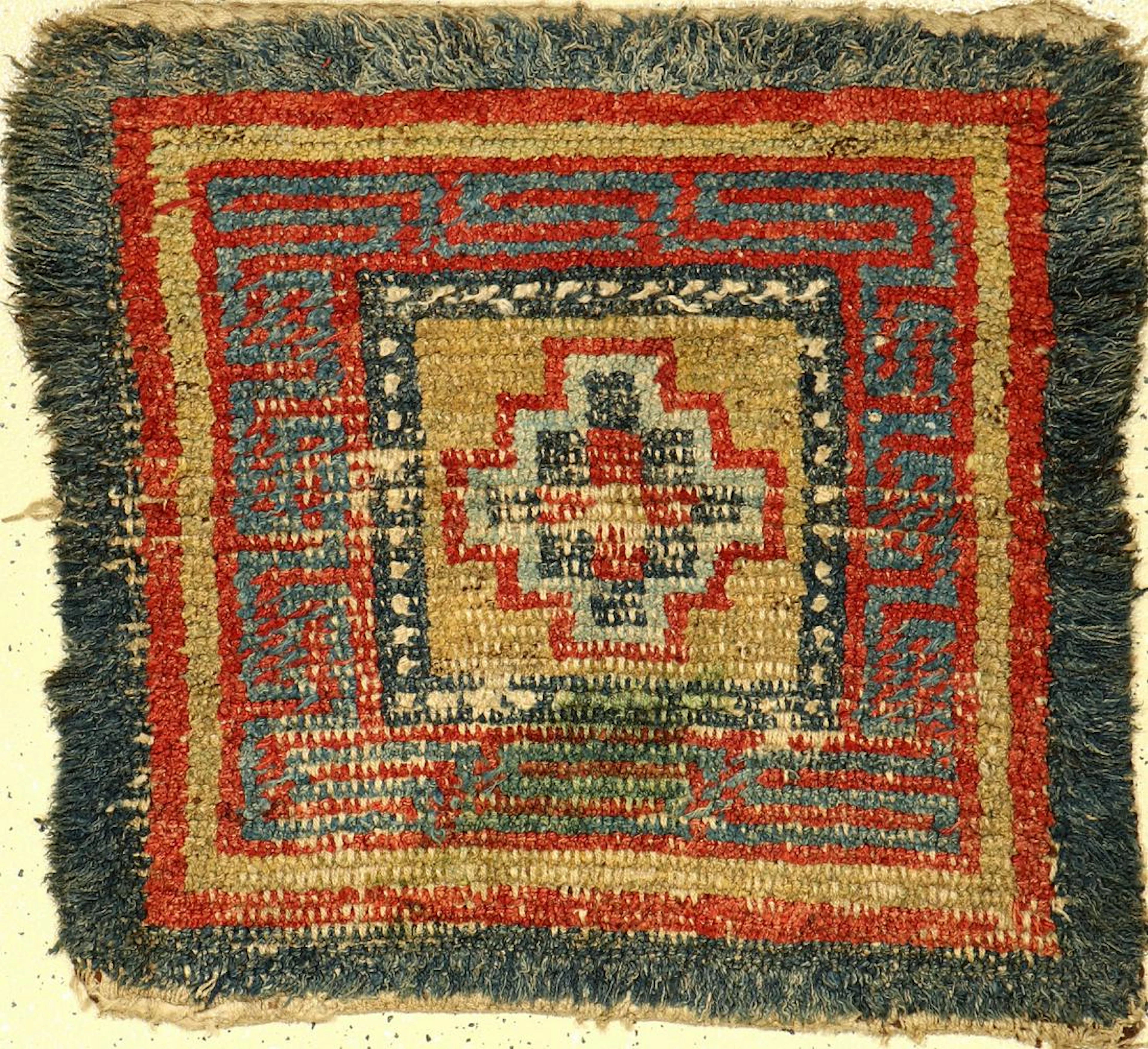 Tibetan Wangden Drumtze meditation rug antique
