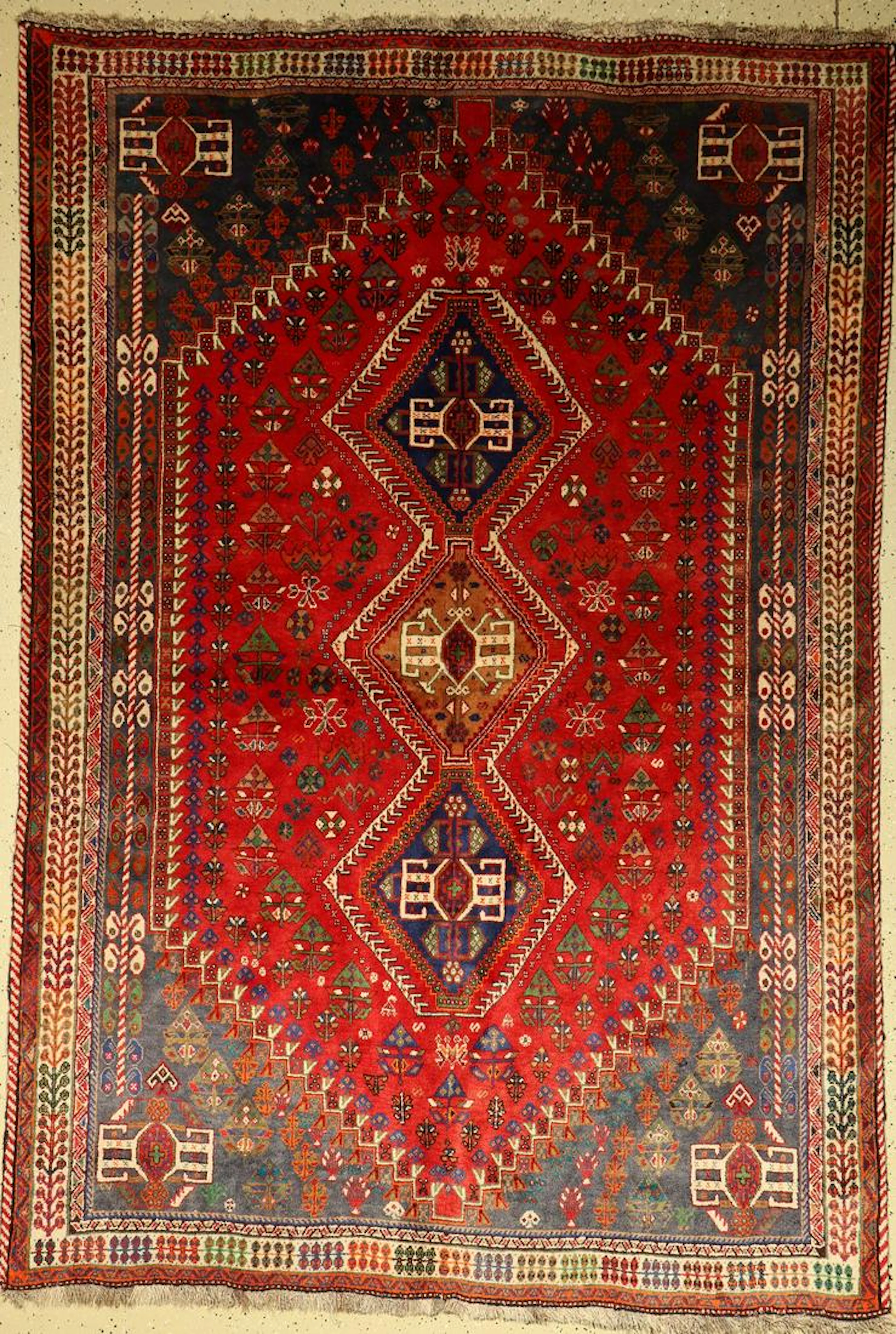 Qashqai Rug, Persia, approx. 50 years, wool on wool