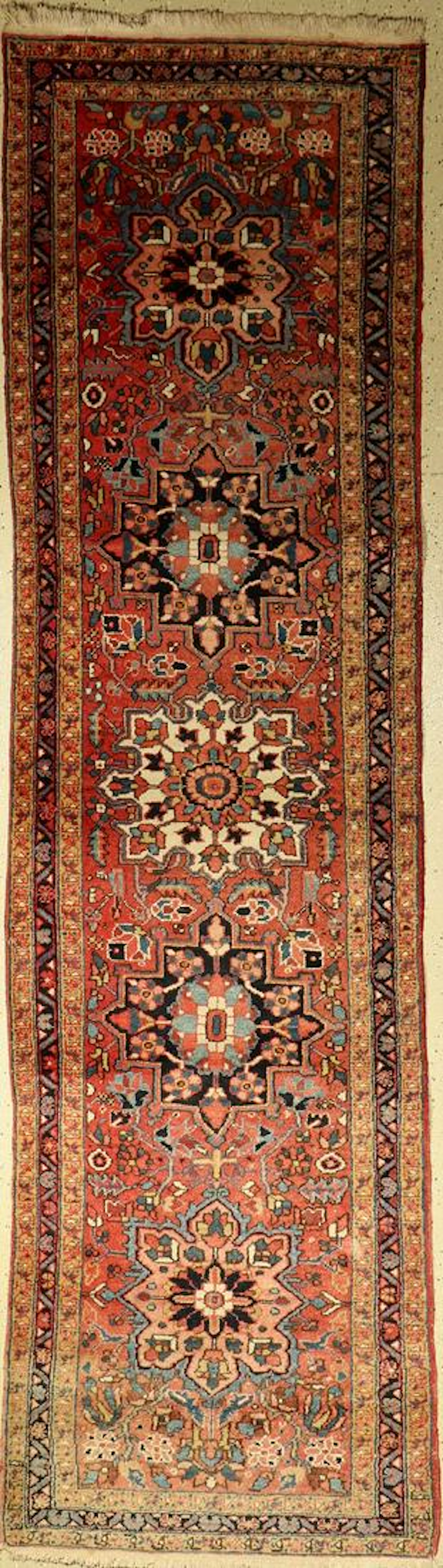 Heriz runner, Persia, approx. 50 years, wool on cotton