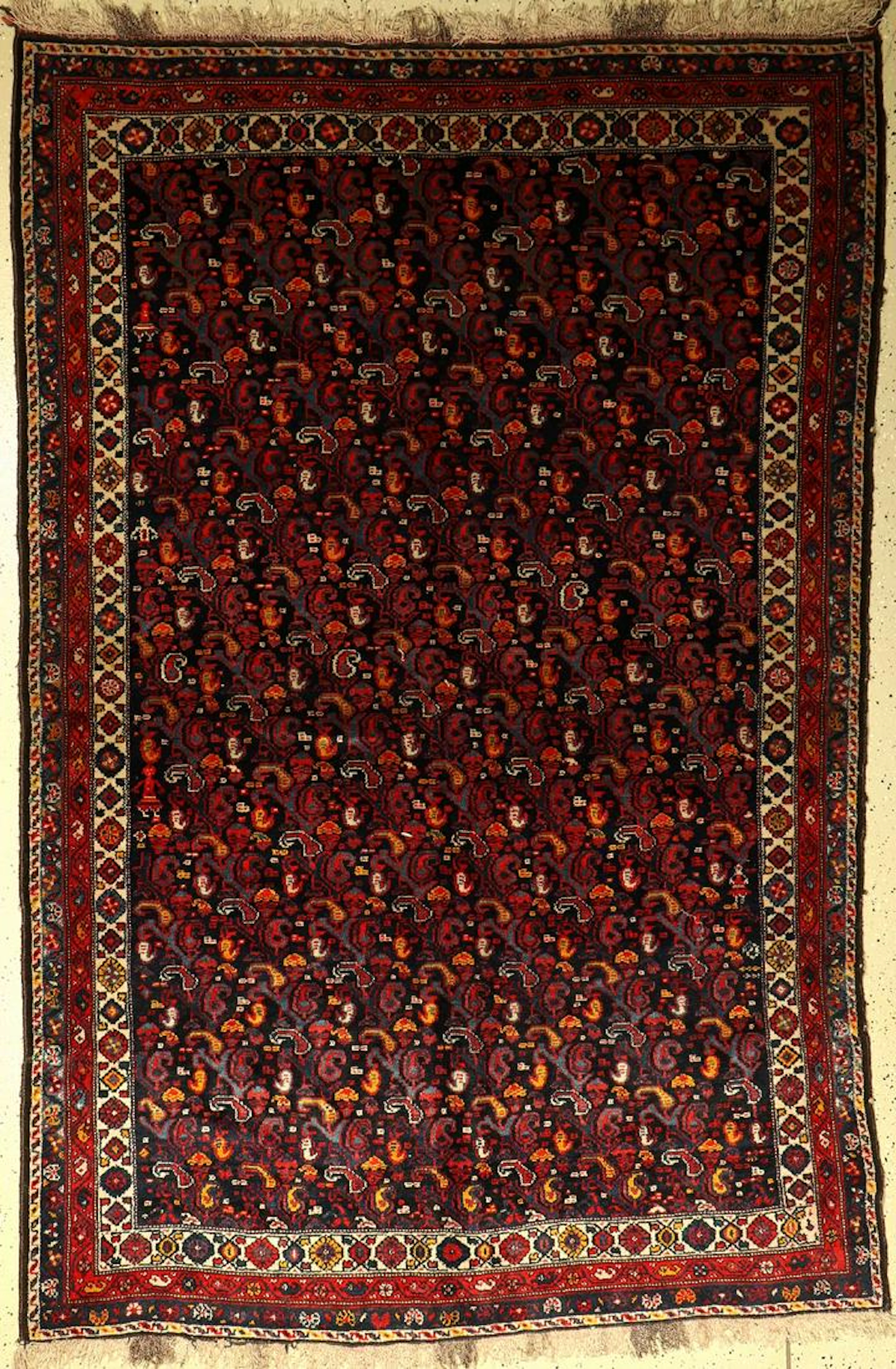 Hamadan old rug, Persia, approx. 60 years, wool on
