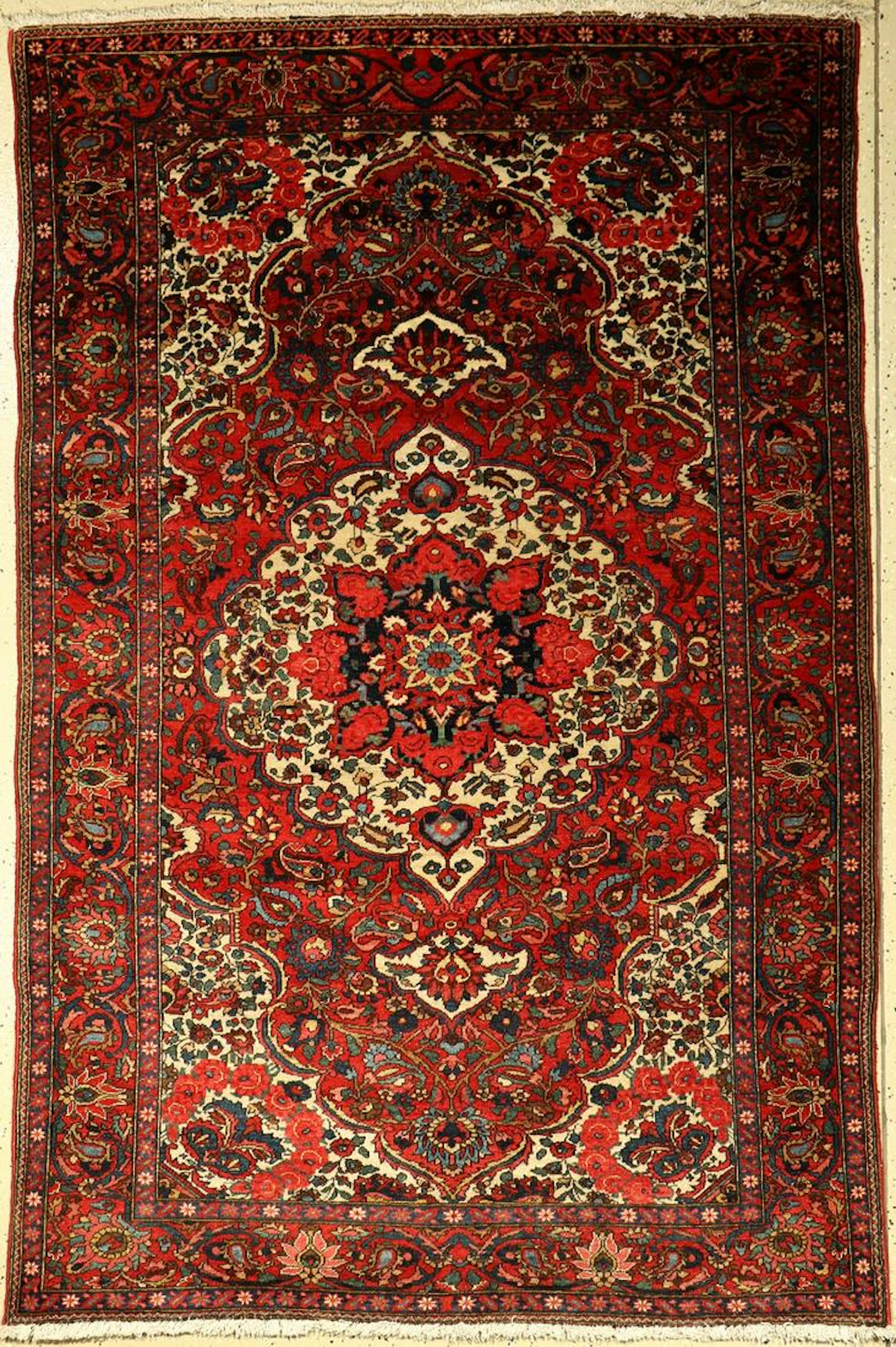 Bakhtiar rug old, Persia, approx. 60 years, wool on