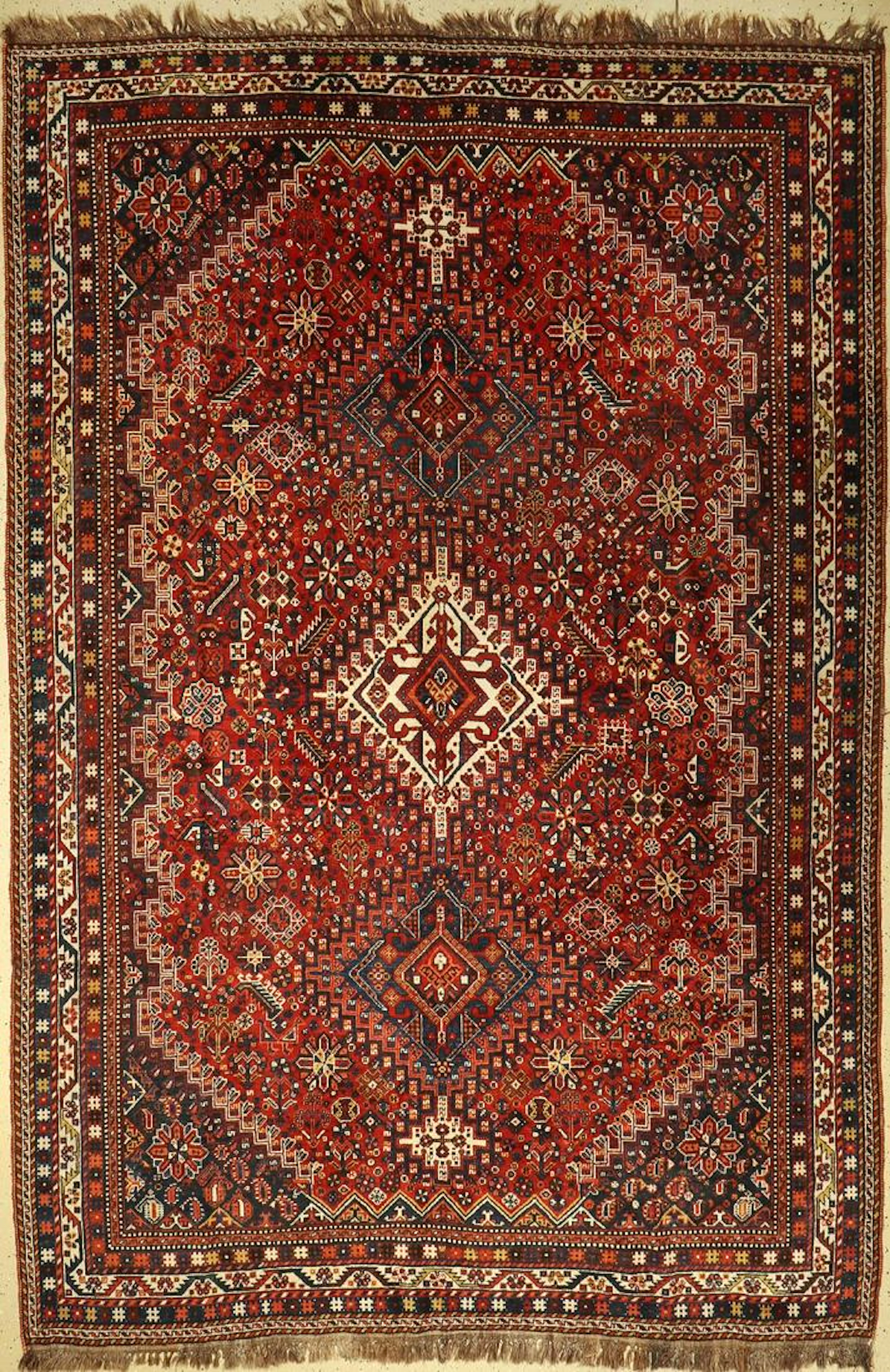 Shiraz old carpet, Persia, around 1940, wool on wool