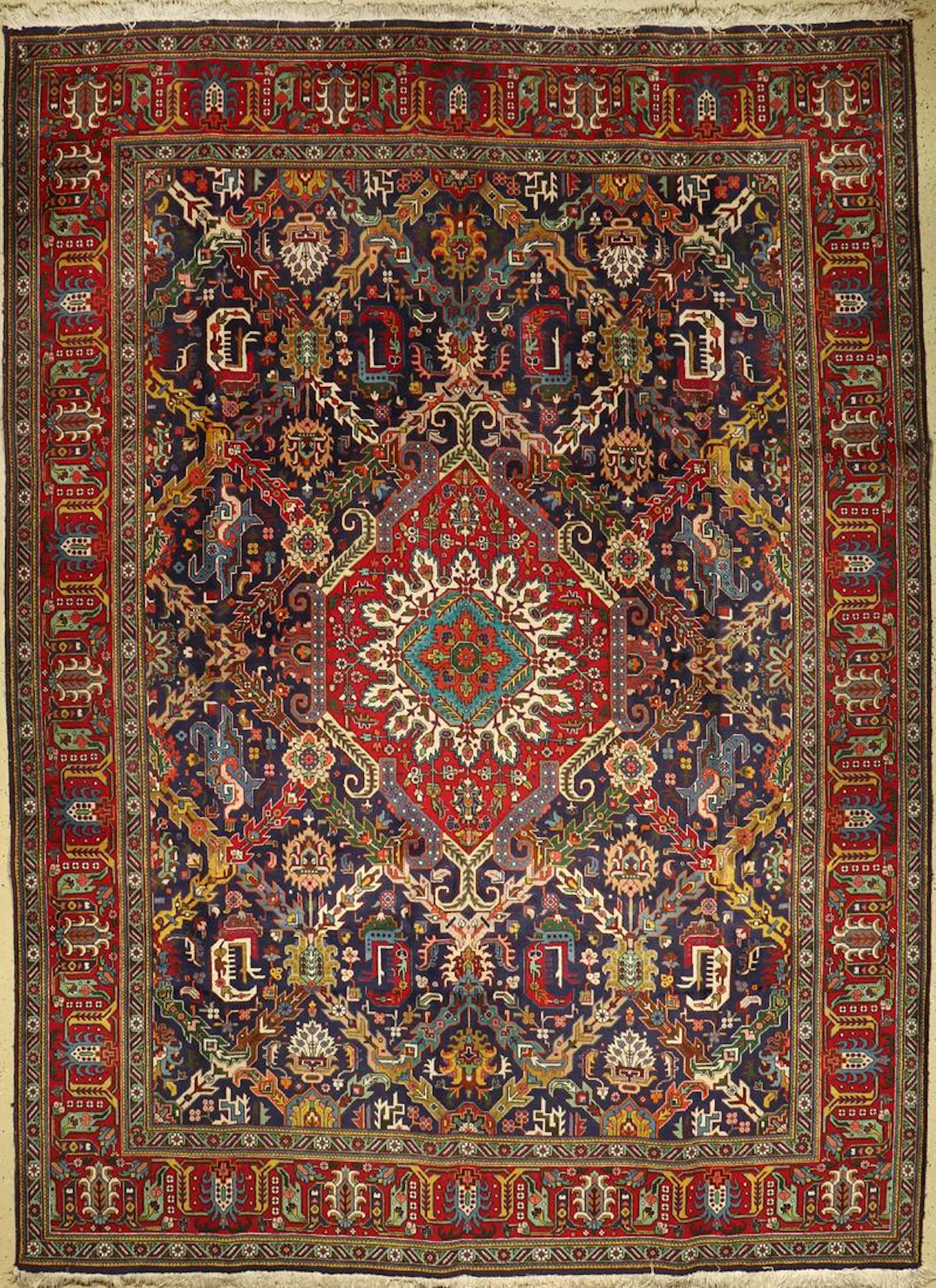 Tabriz old carpet, Persia, approx. 50 years, wool on