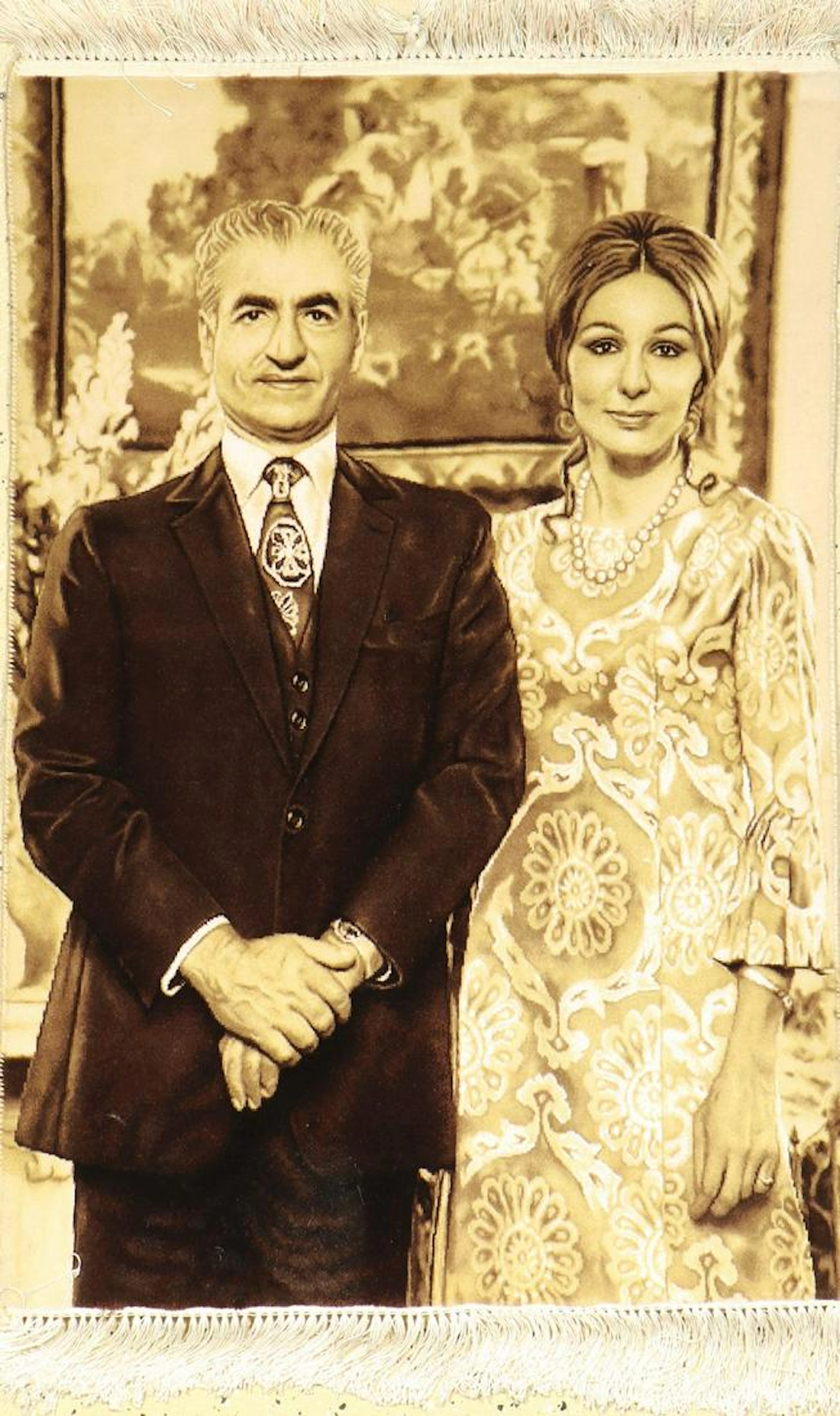 Fine Tabriz (50 RAJ) Reza Schah Pahlavi & Fa rah Diba