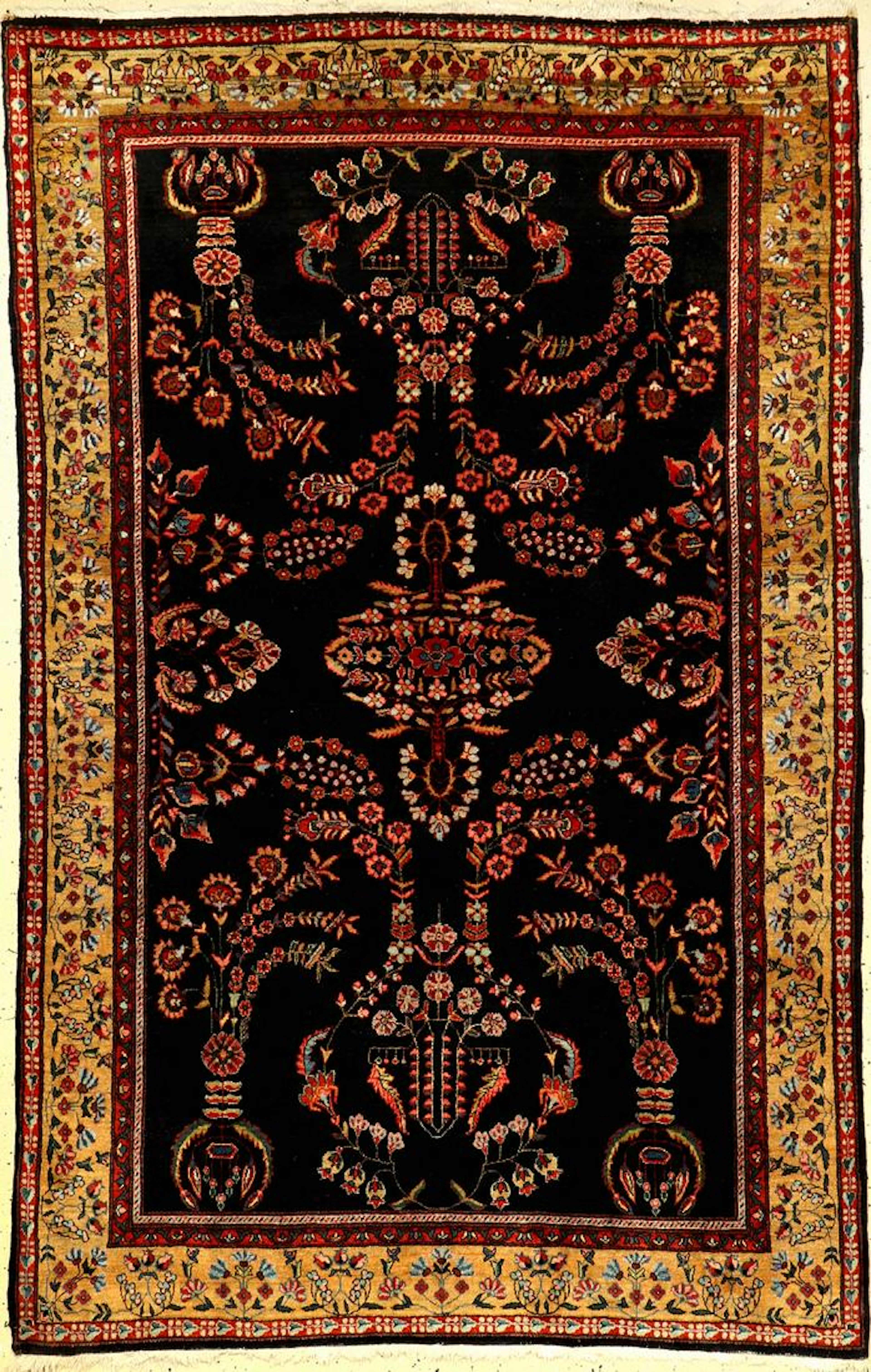 Fine Saruk Farahan old, Persia, around 1920, cork wool