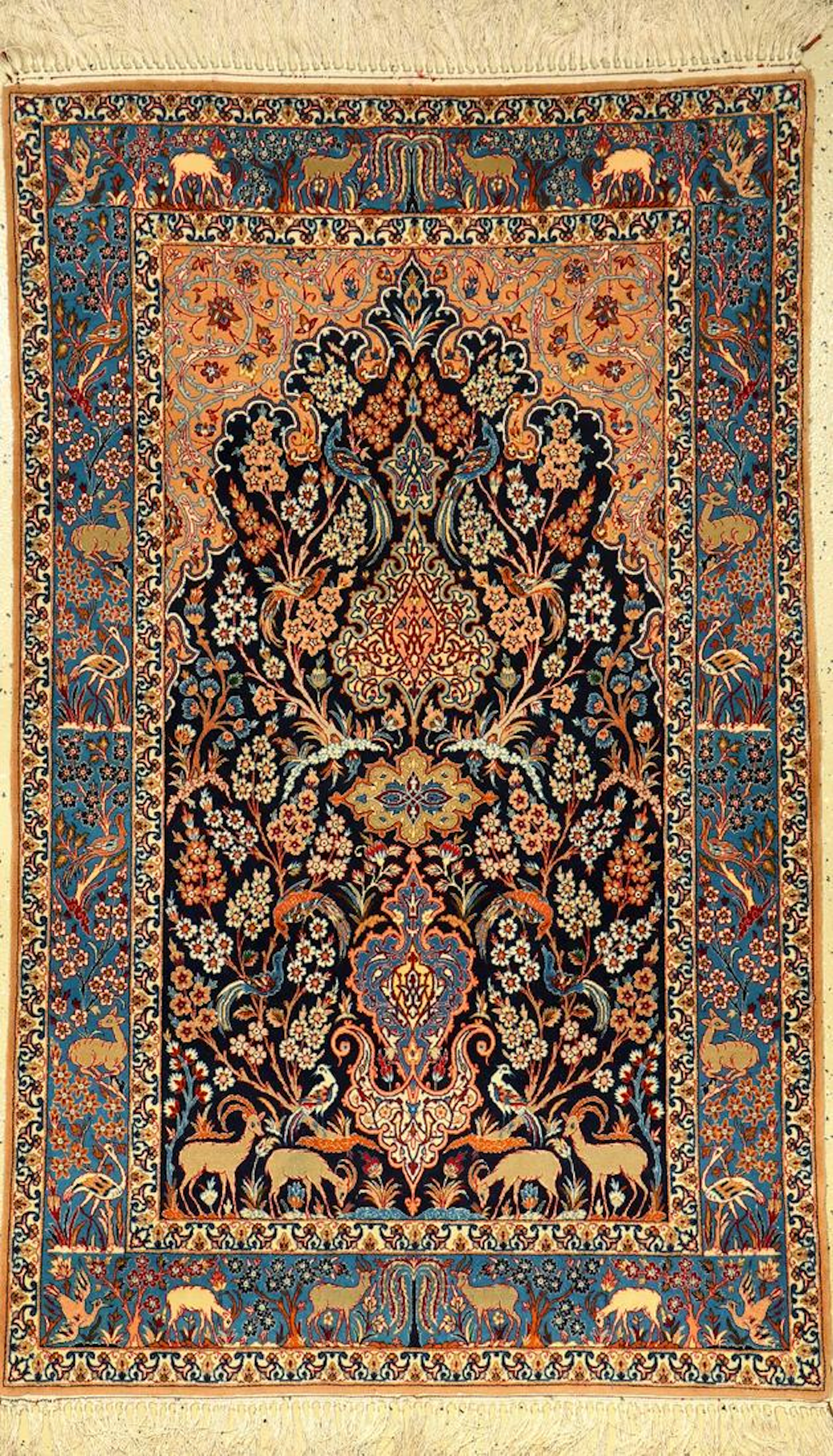 Esfahan fine, Persia, approx. 30 years, cork wool on