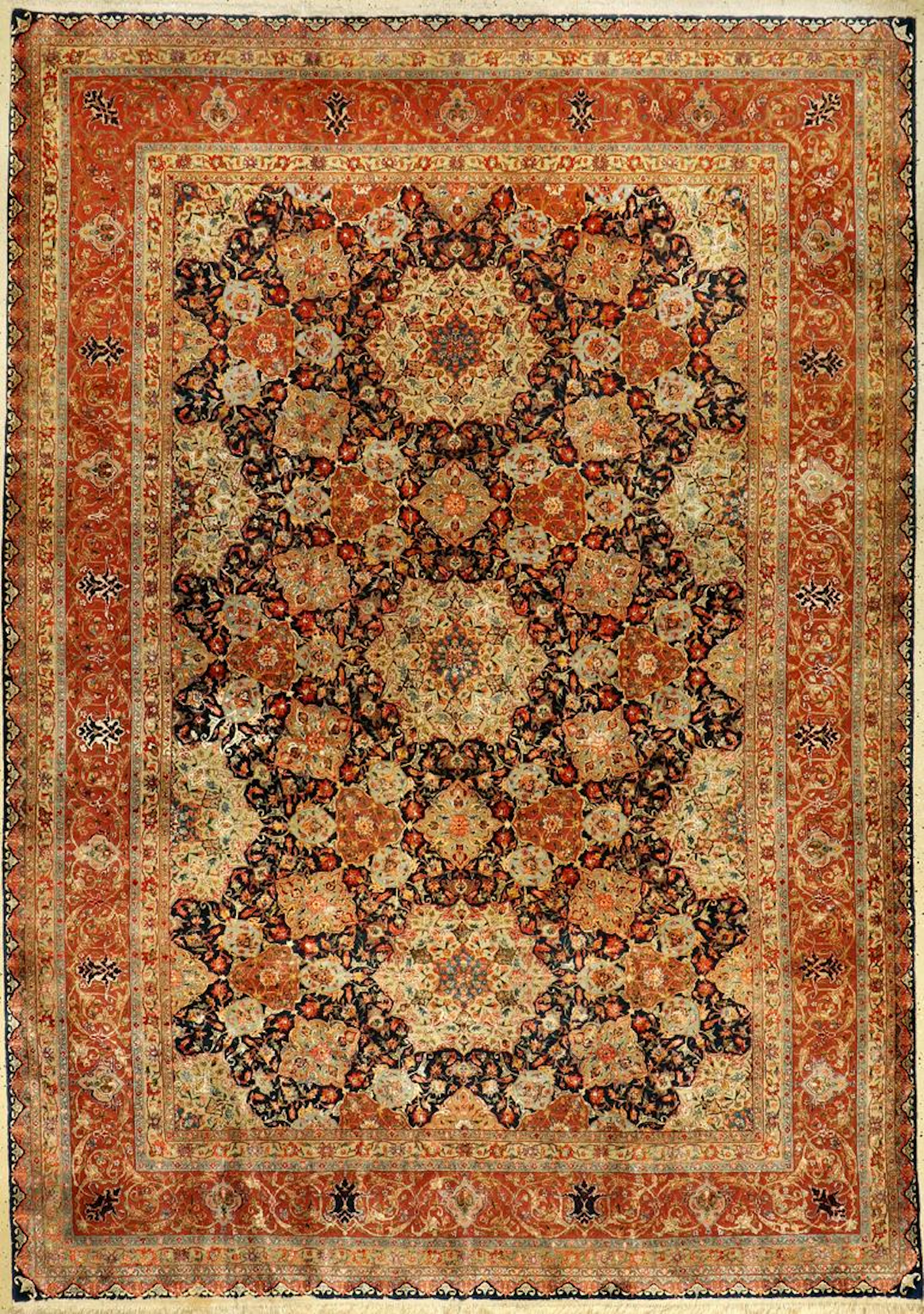 Tabriz fine (Part-Silk), China, approx. 40 years, cork
