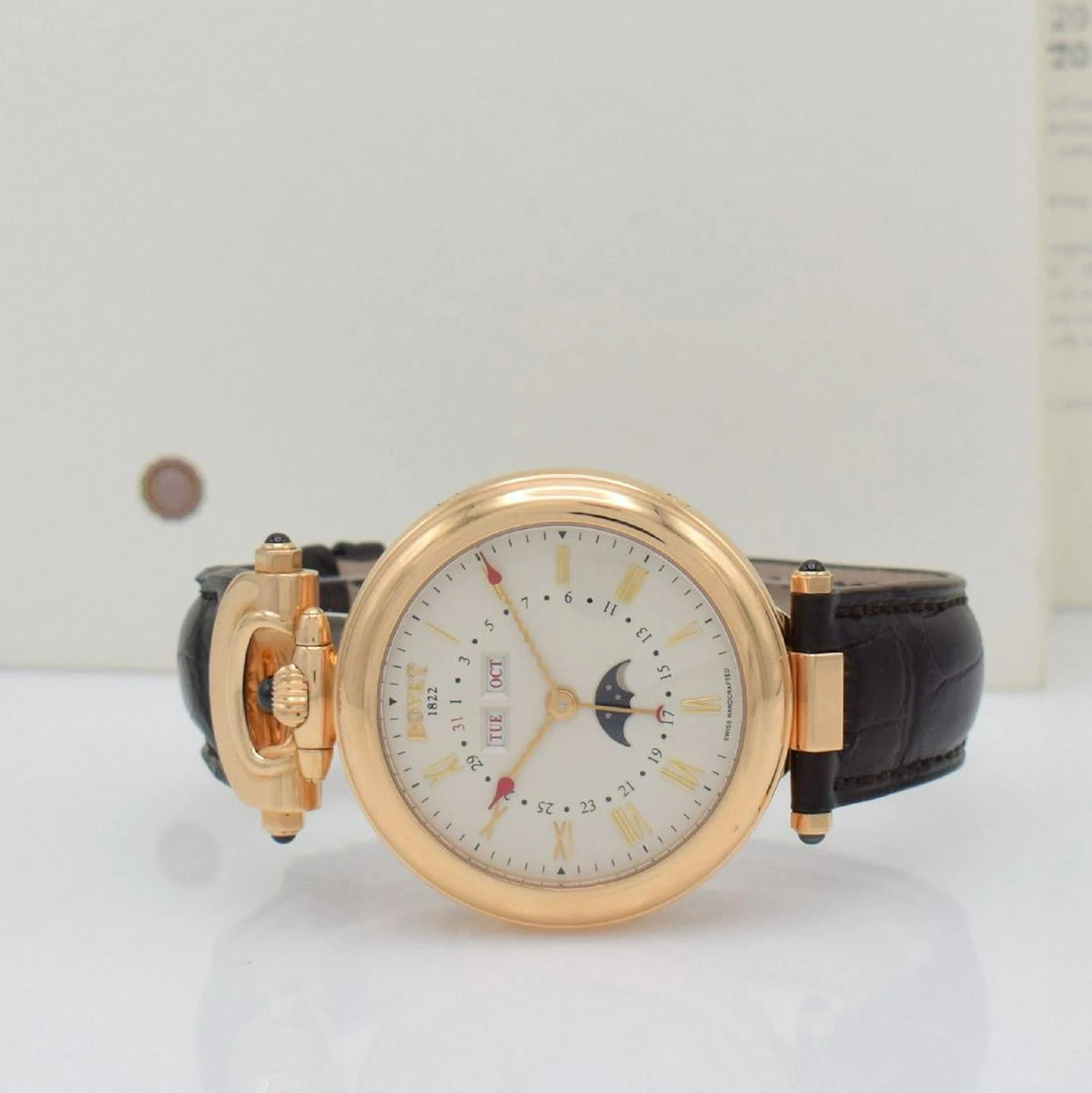 BOVET 18k pink gold gents wristwatch / pocket watch