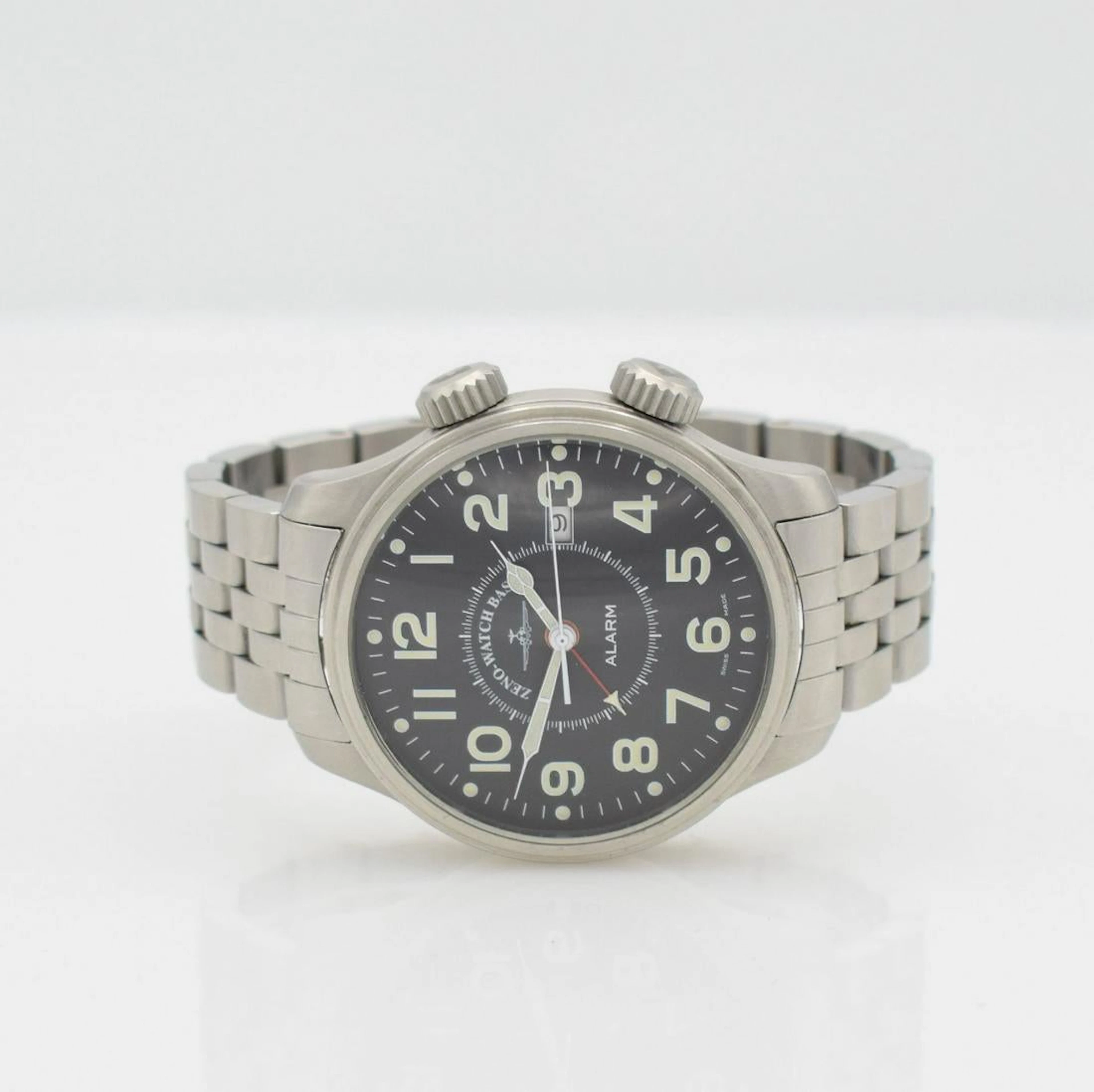 ZENO-WATCH Basel self winding alarm wristwatch