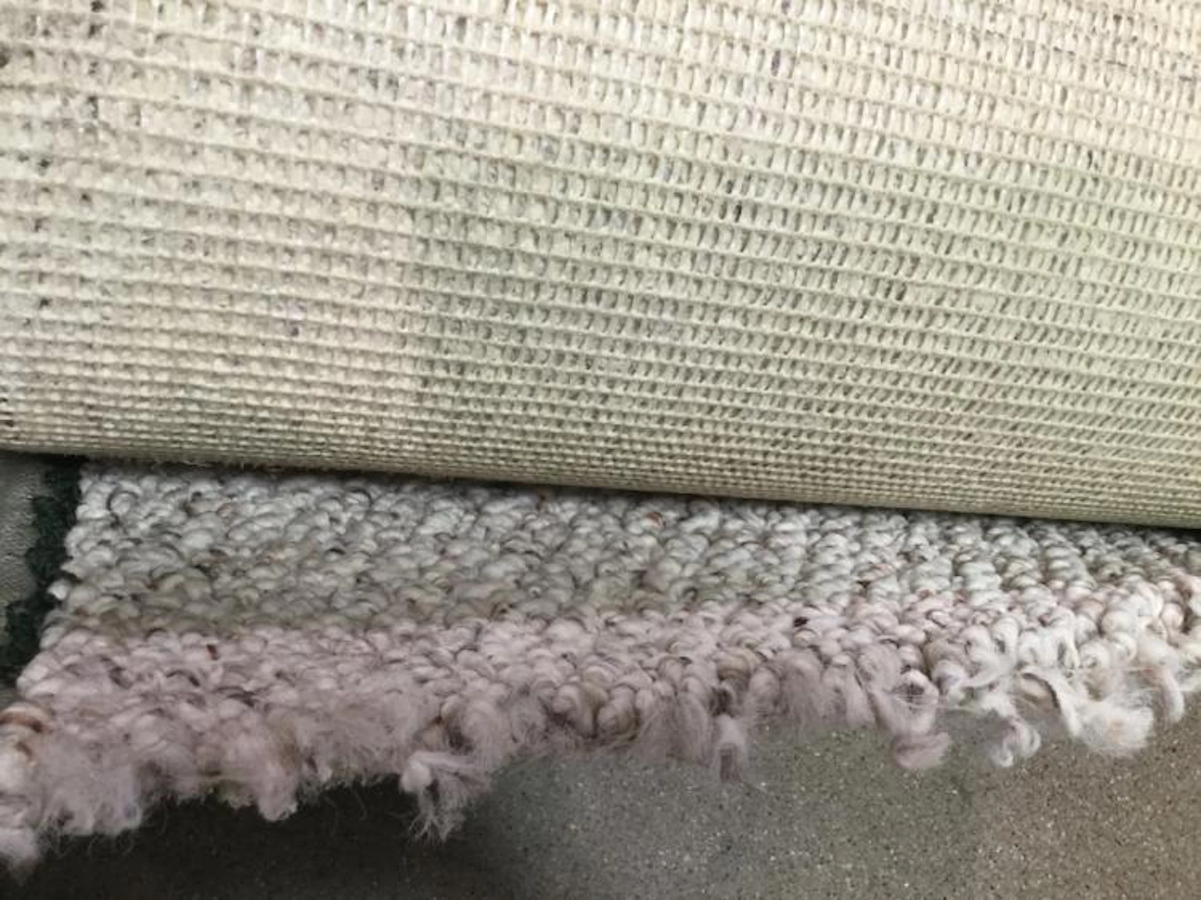 Beige / cream berber carpet
