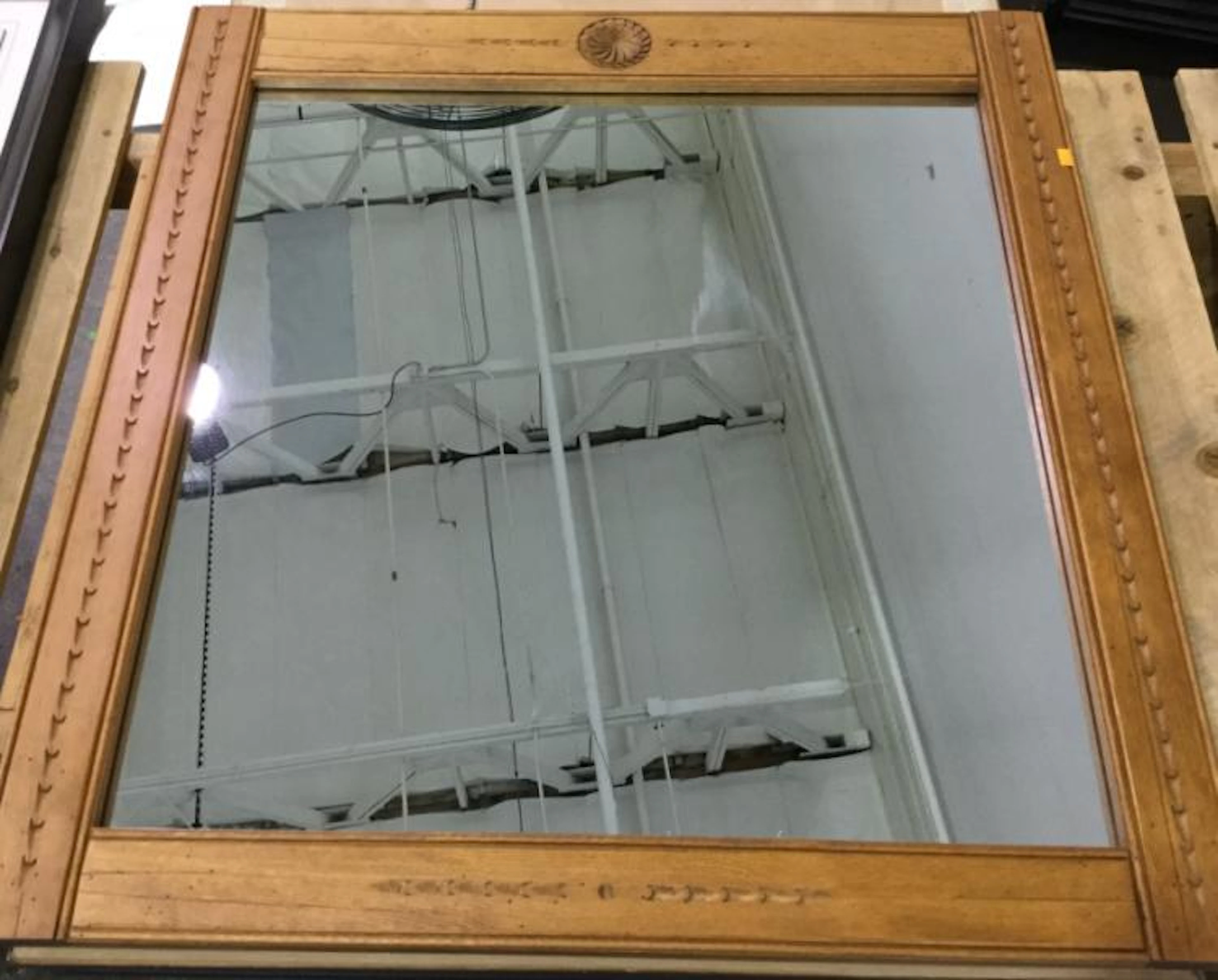 Southwest Style Wood Frame Wall Mirror