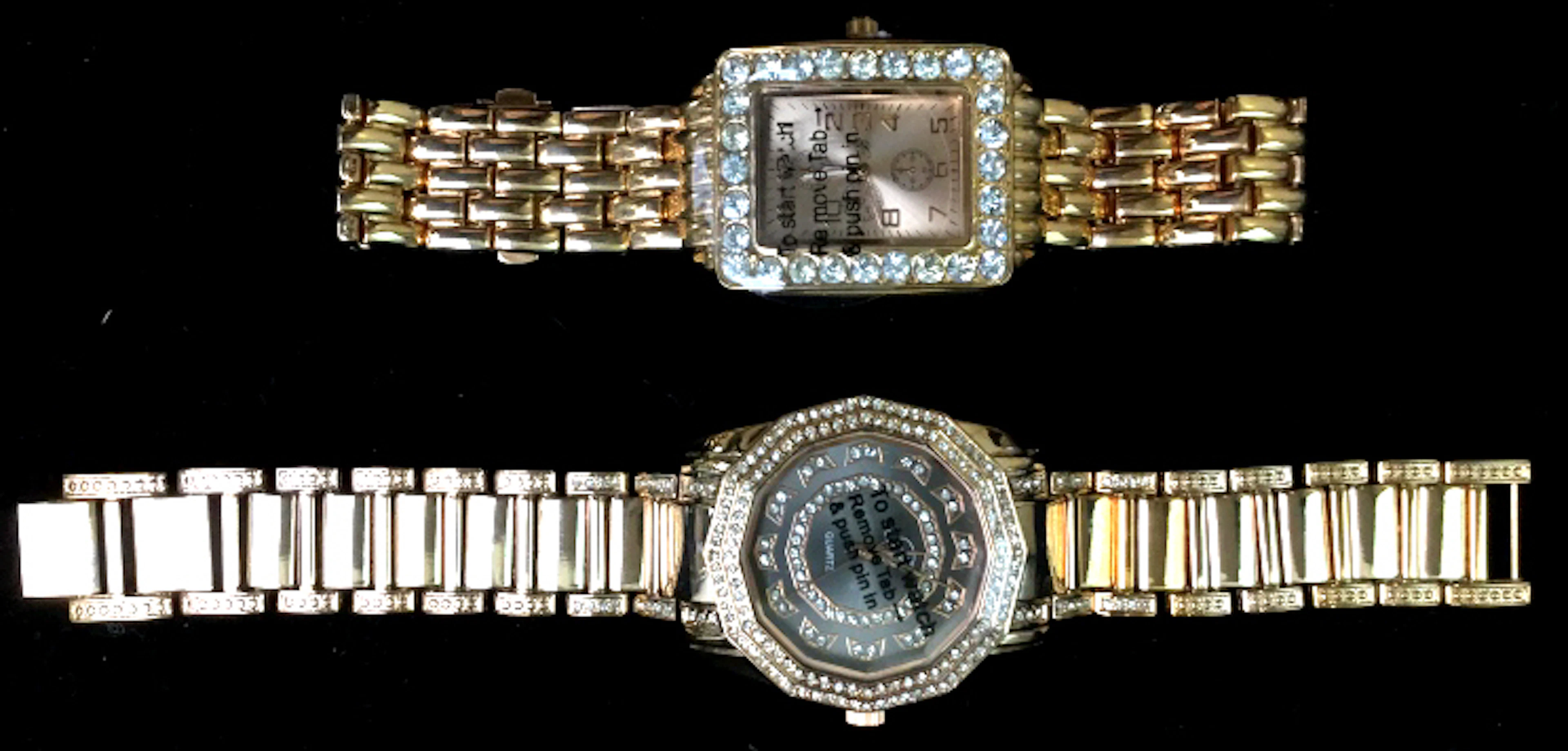 Pair Of Burgi Fashion Jewelry Watches