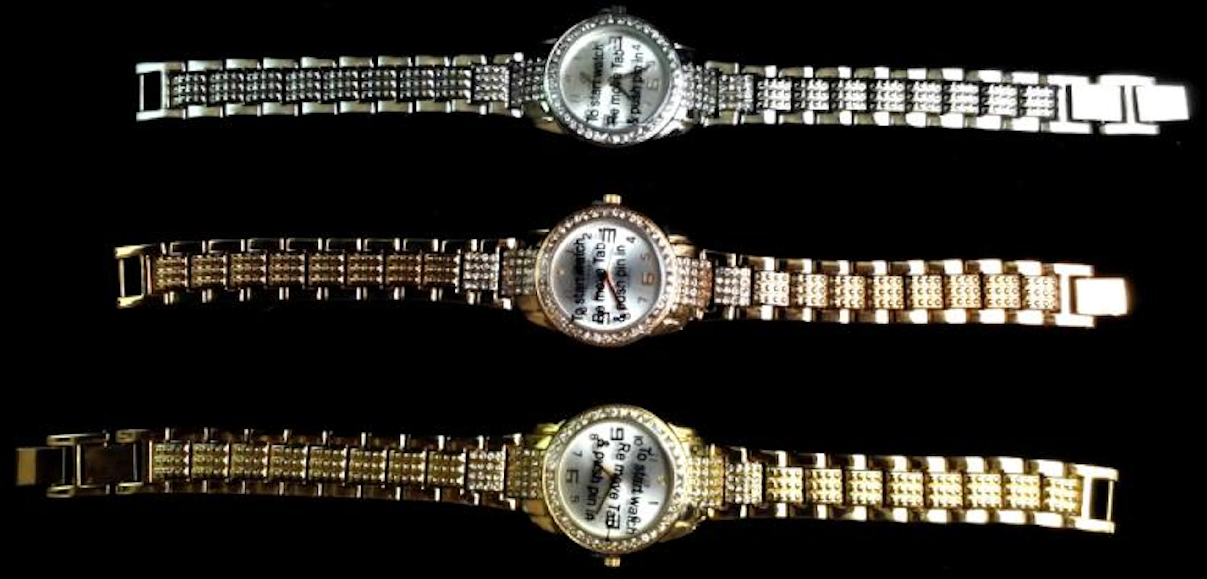 (3) New Burgi Fashion Watches Quartz Movement