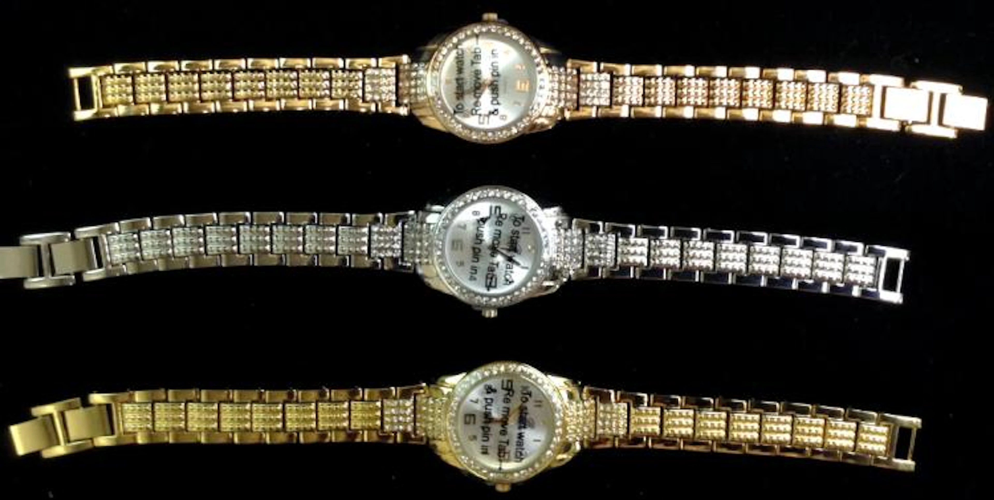(3) New Burgi Fashion Watches Quartz Movement