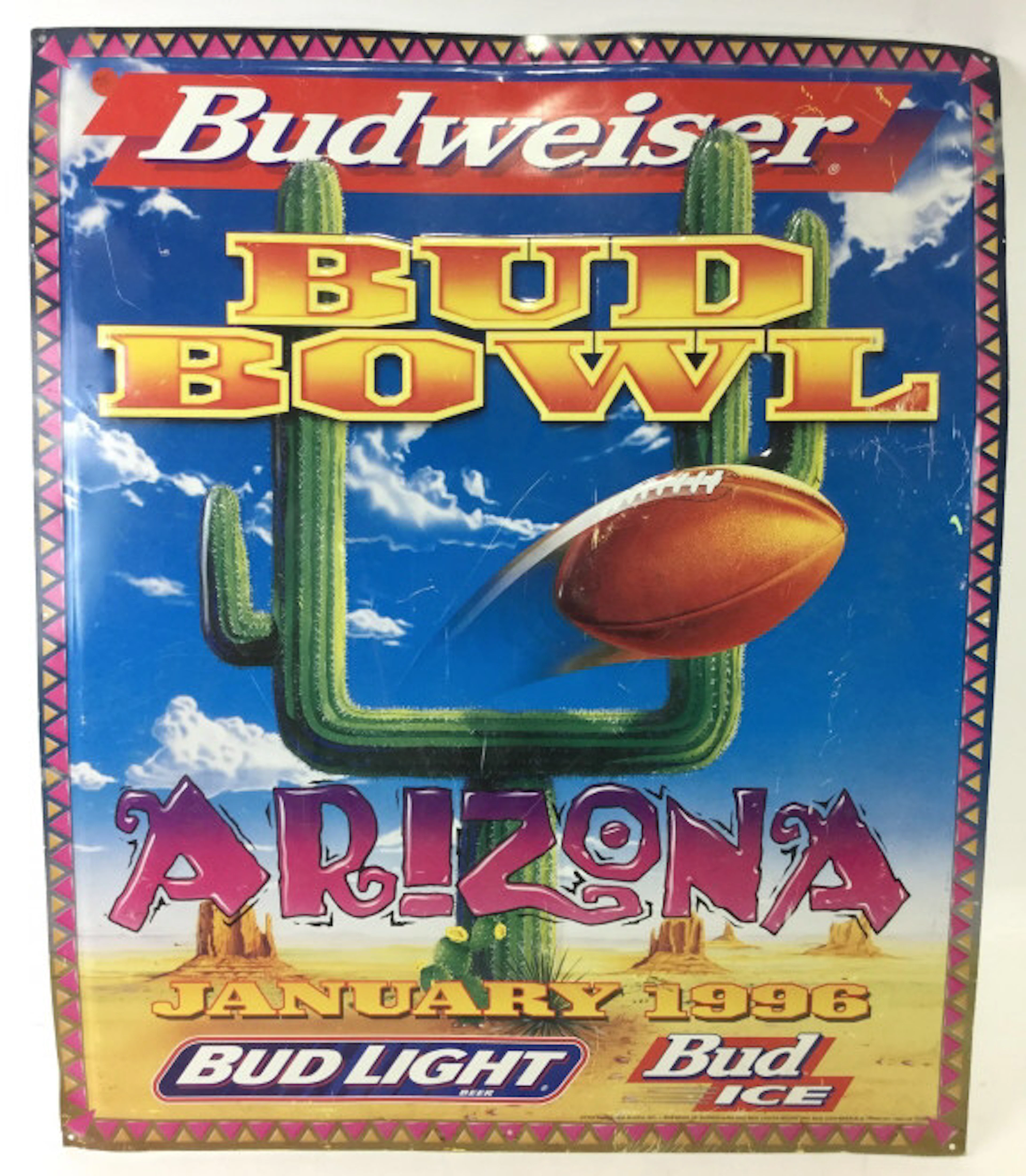 1996 Budweiser Bud Bowl Arizona Metal Poster