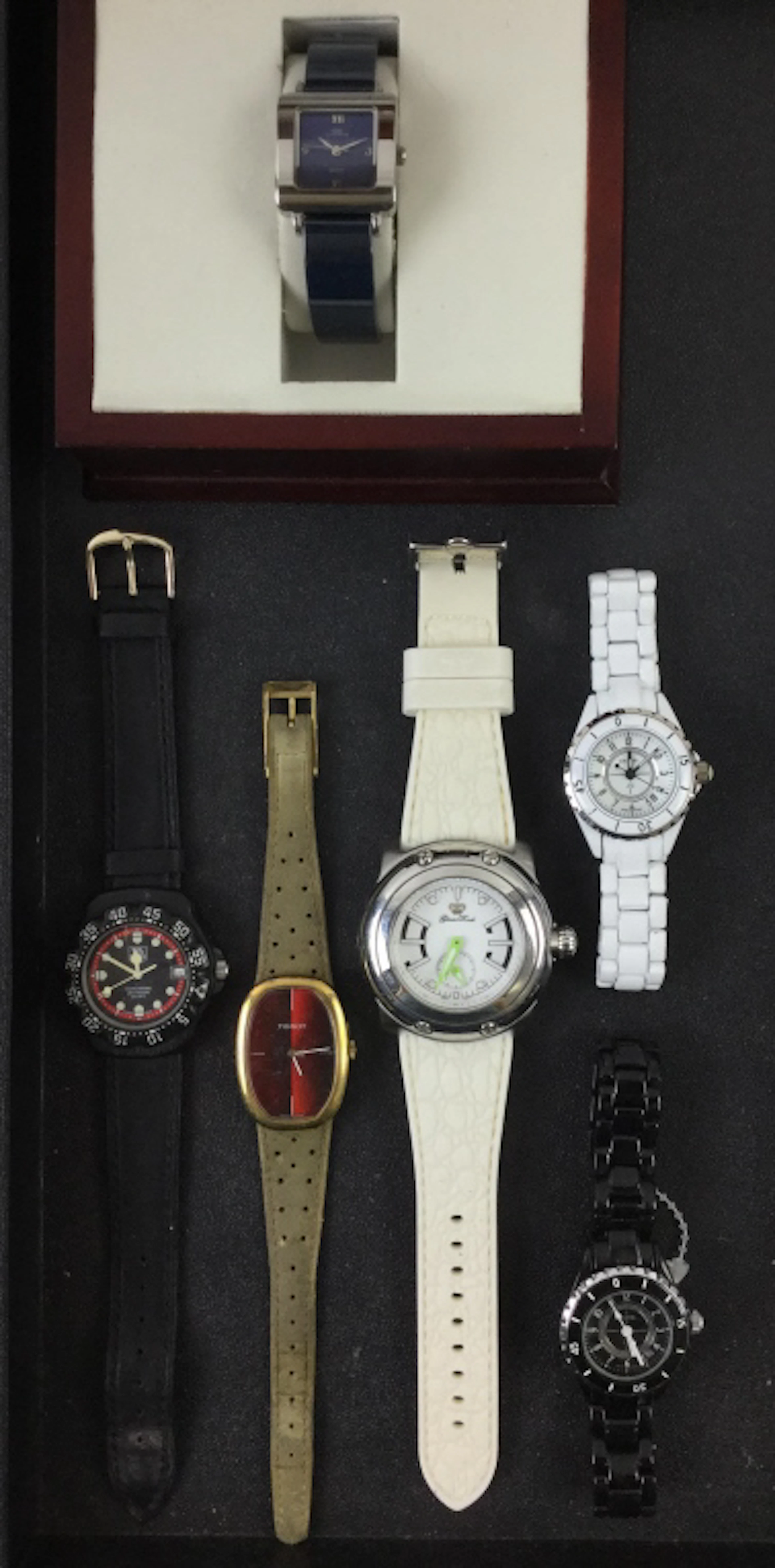 (6) Assorted Watches W/ Oniss, Tissot, Glam Rock