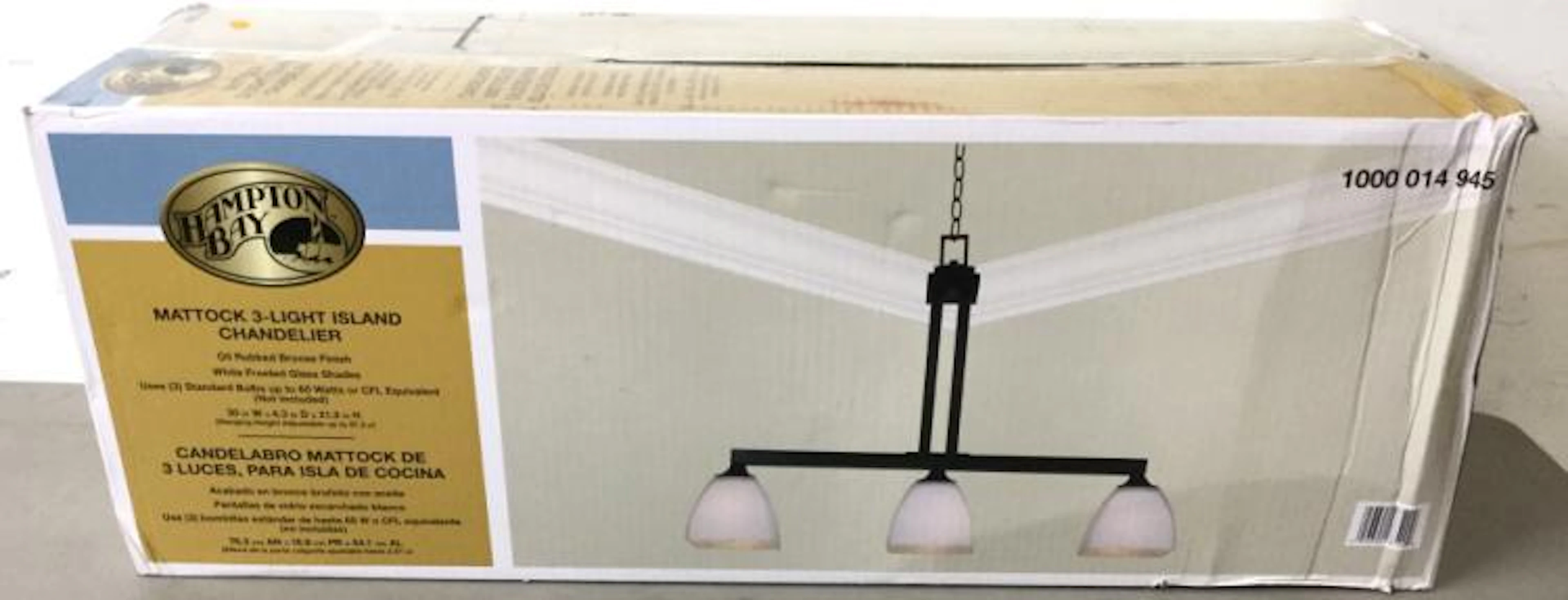 Hampton Bay Mattlock 3 Light Island Chandelier