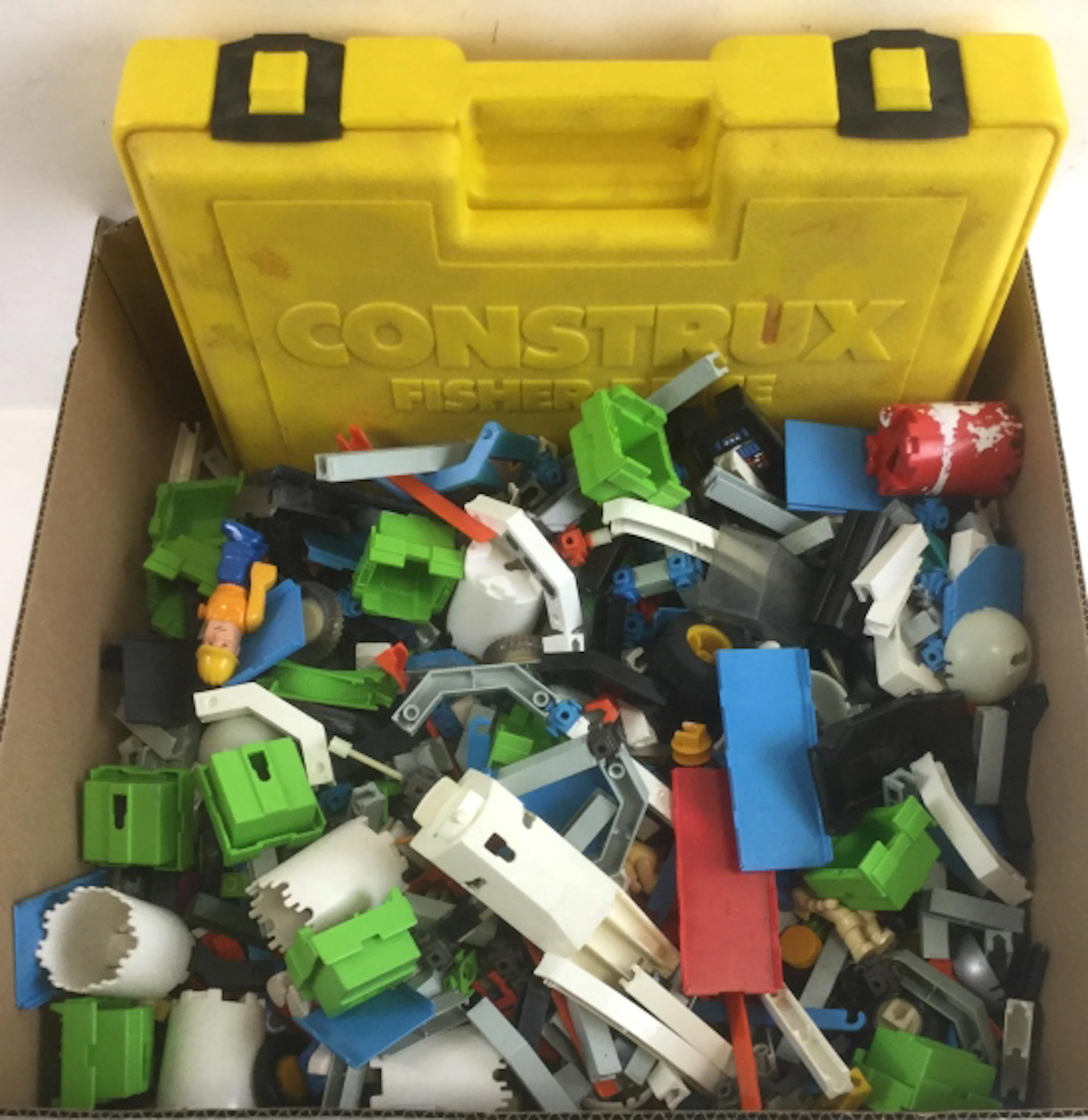 Vtg. Fisher Price Construx Building Toys W/ Case