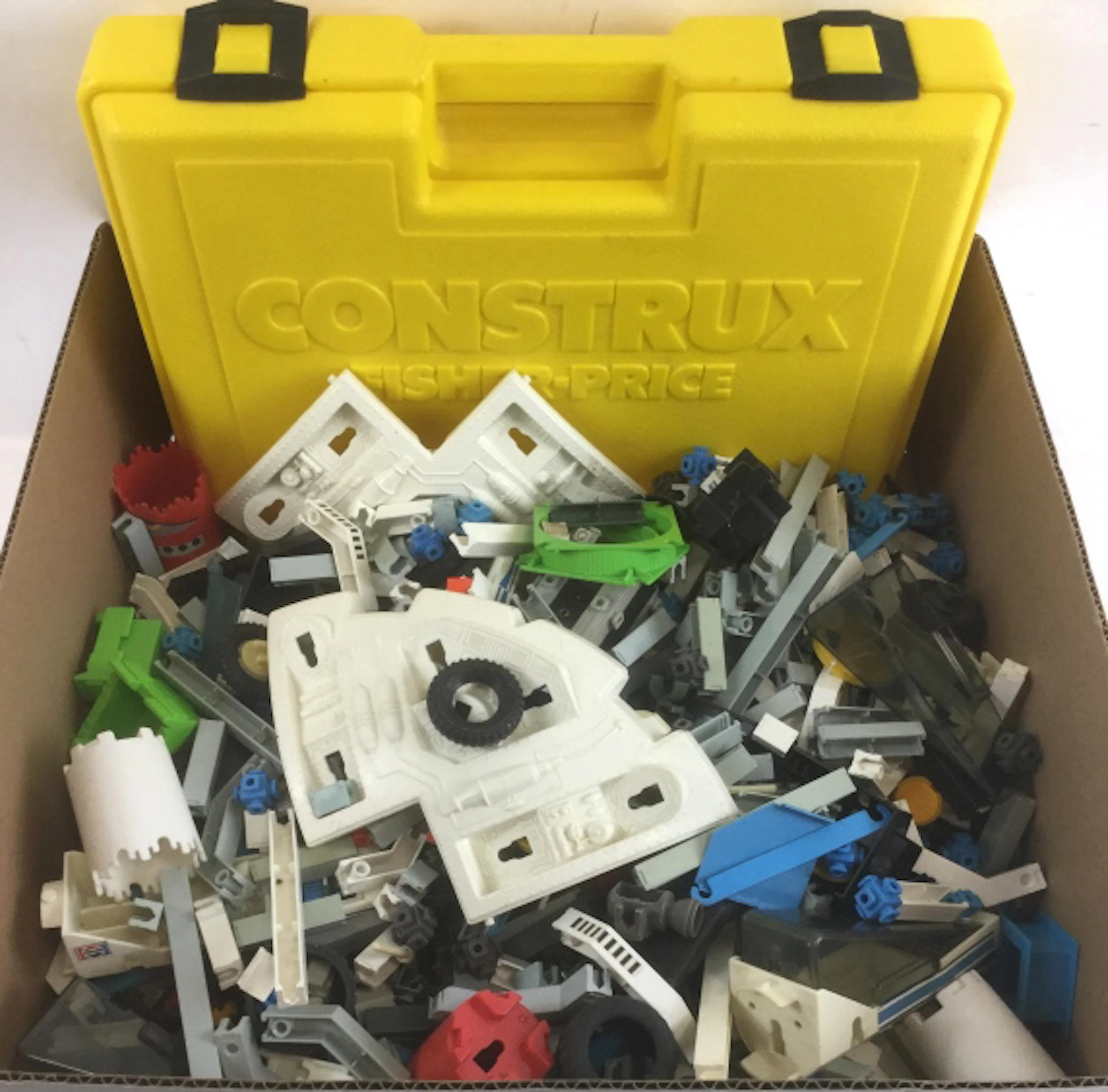Vtg. Fisher Price Construx Building Toys W/ Case