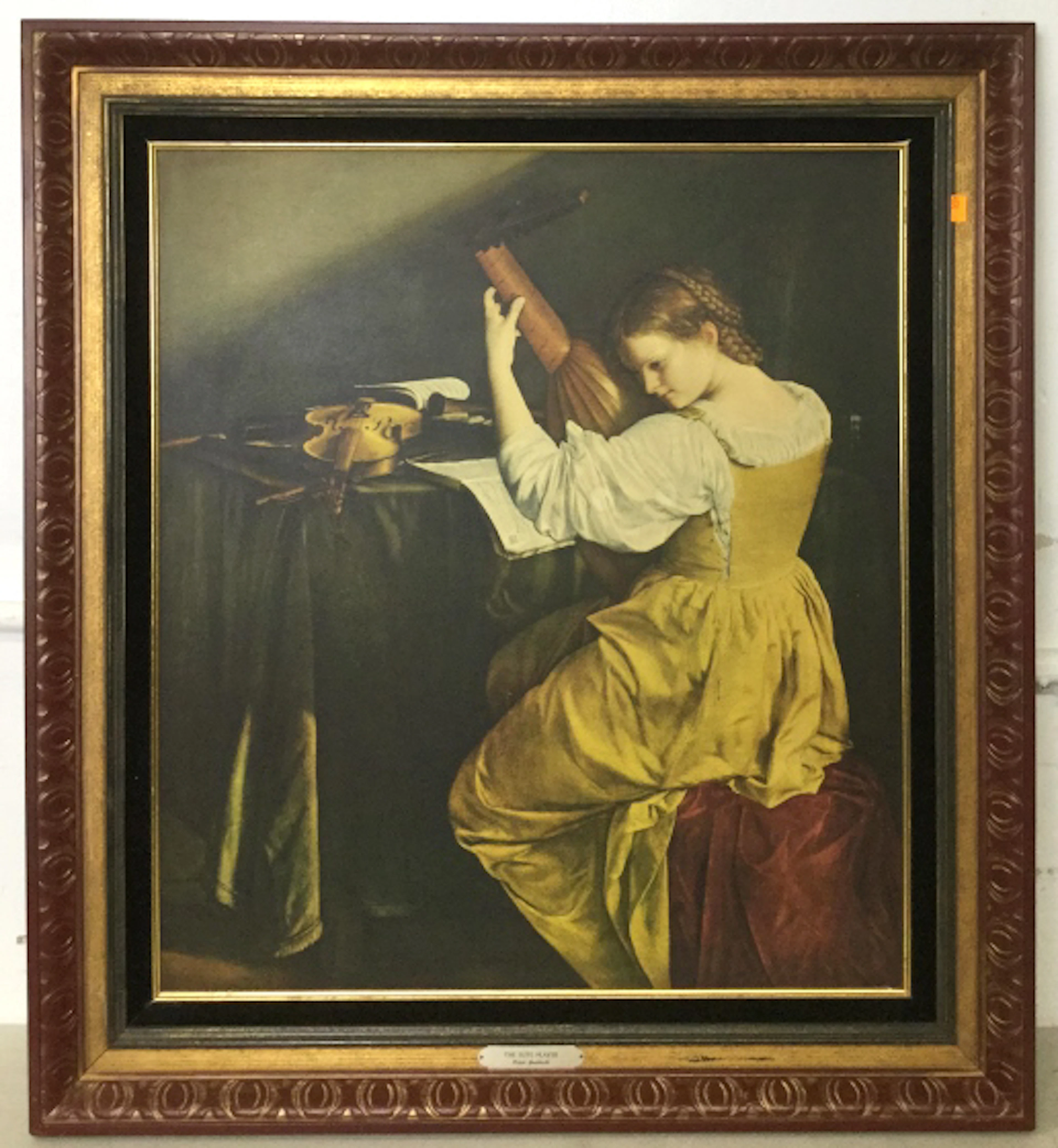 The Lute Player By Orazio Gentileschi Framed Print