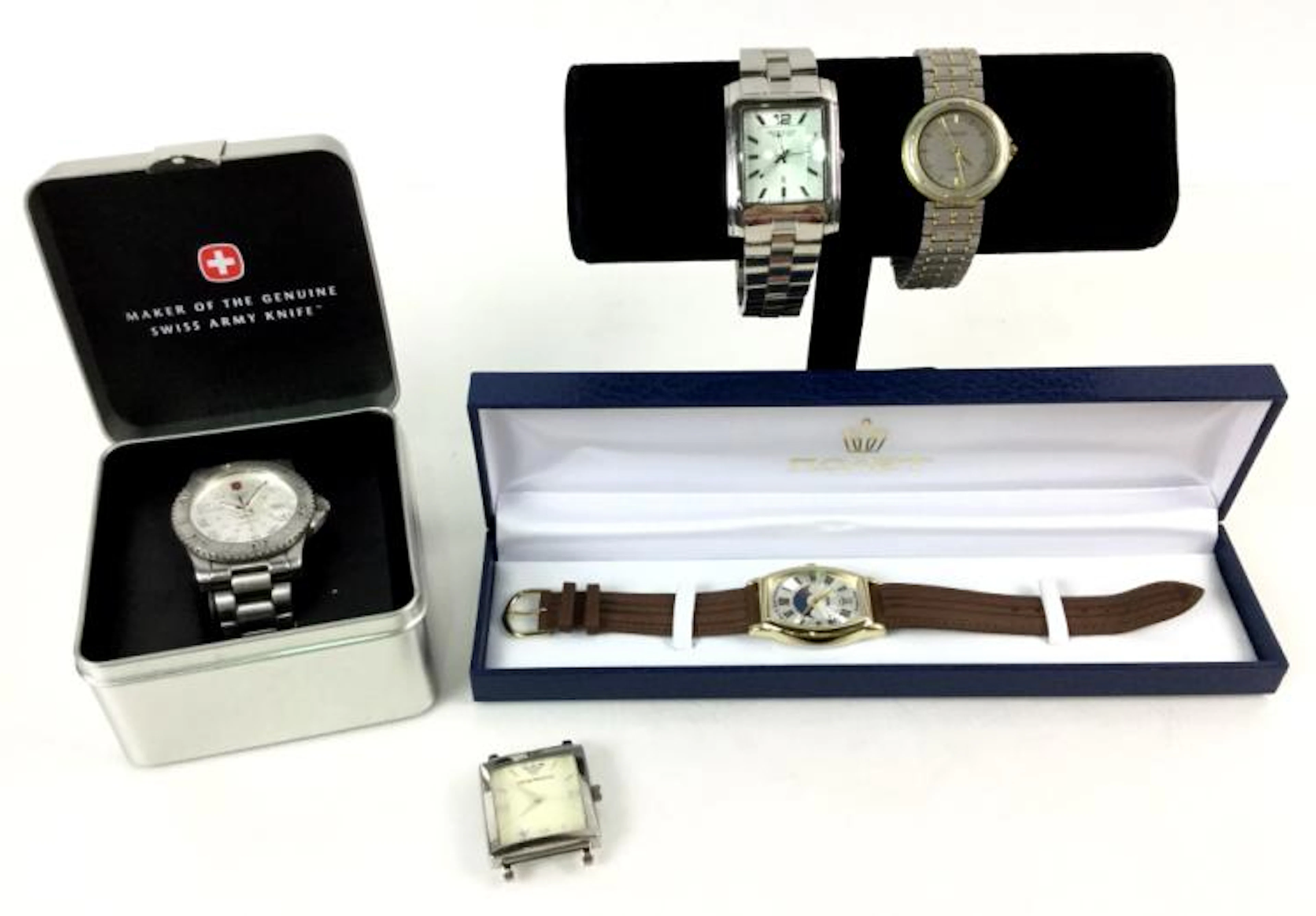 (5) Watches W/ Swiss Army, Kenneth Cole, Adolfo