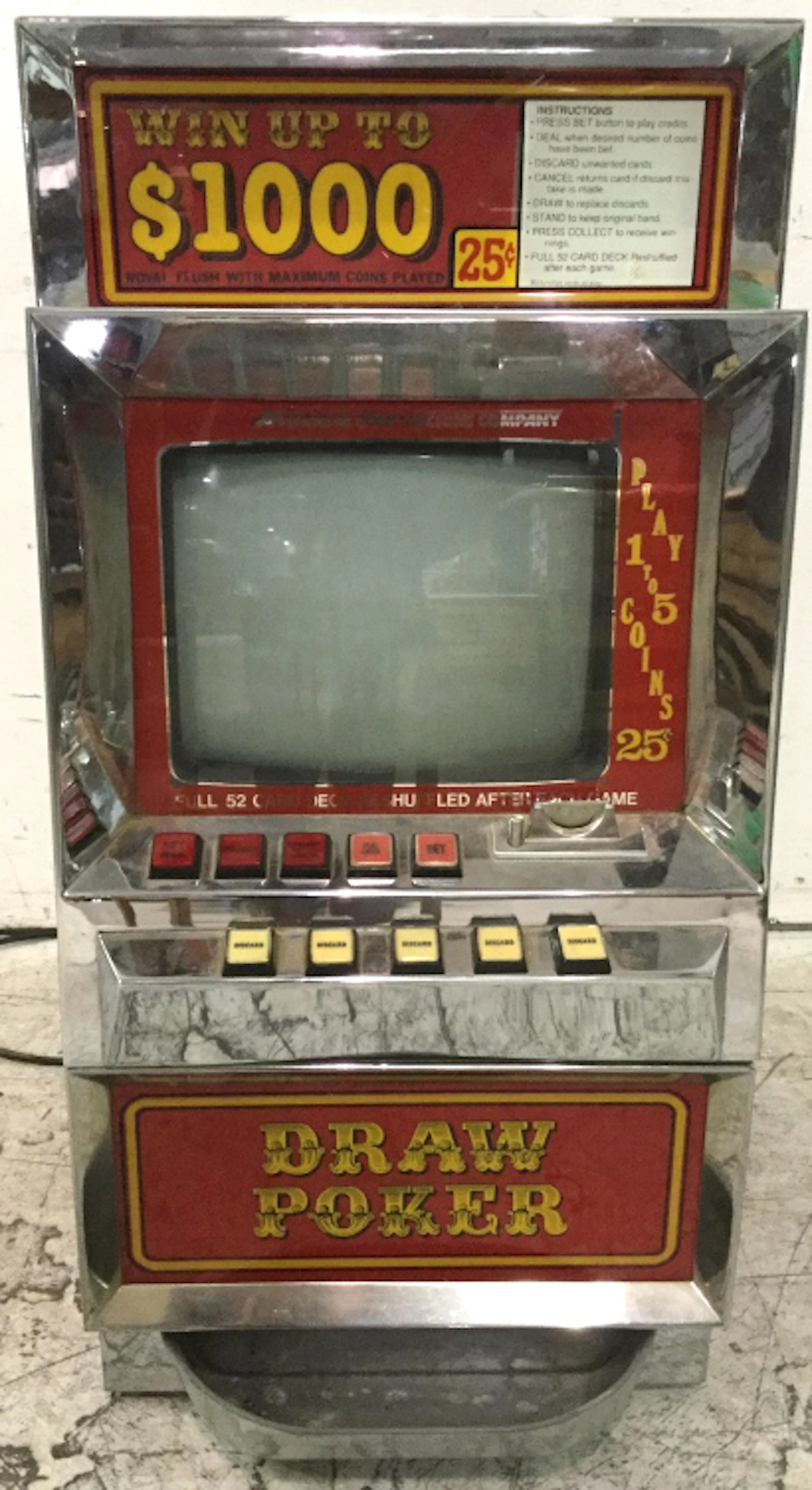 Draw Poker Slot Machine Model 201