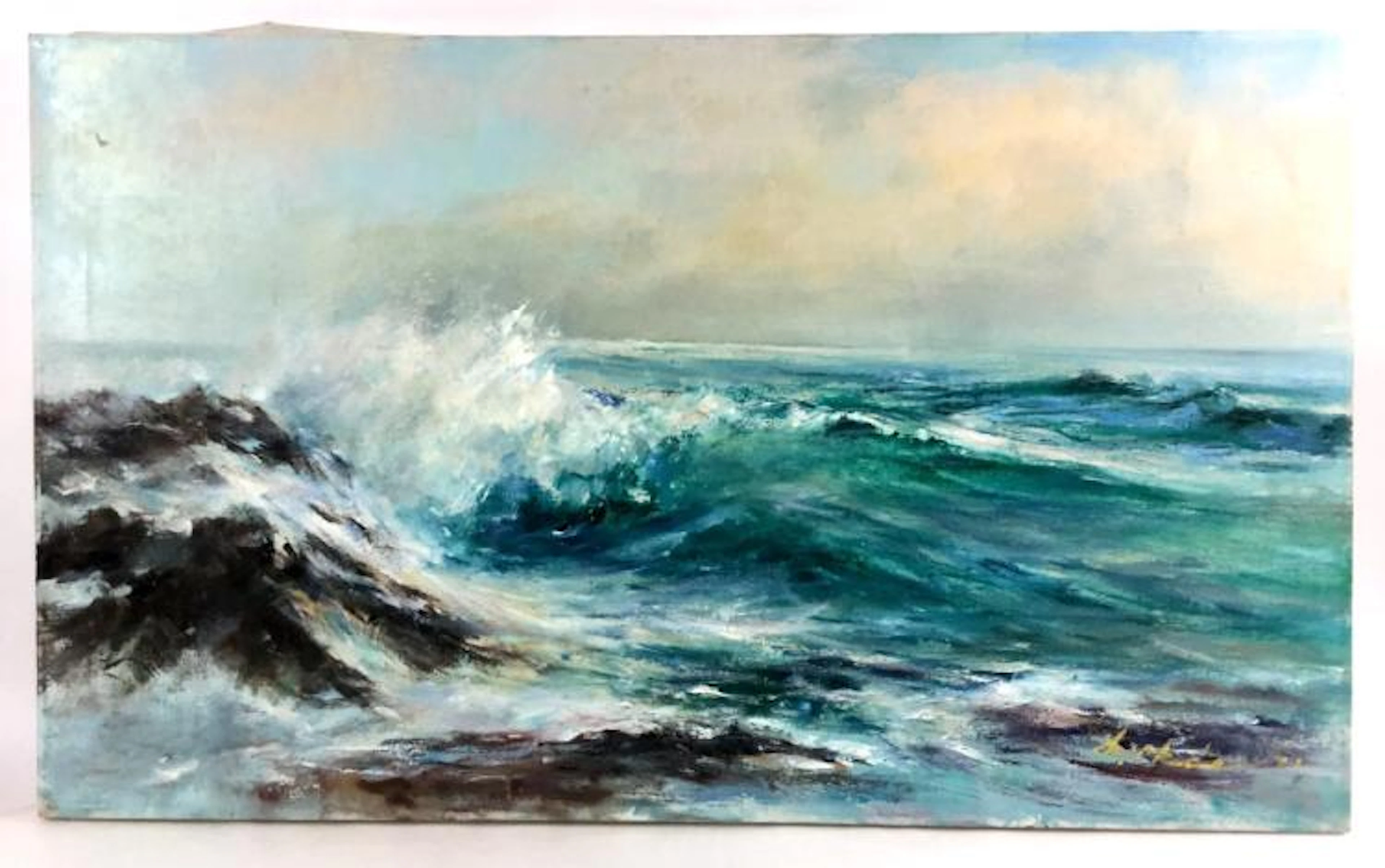 Hasime Okuda (1906-1992) Oil On Canvas Seascape
