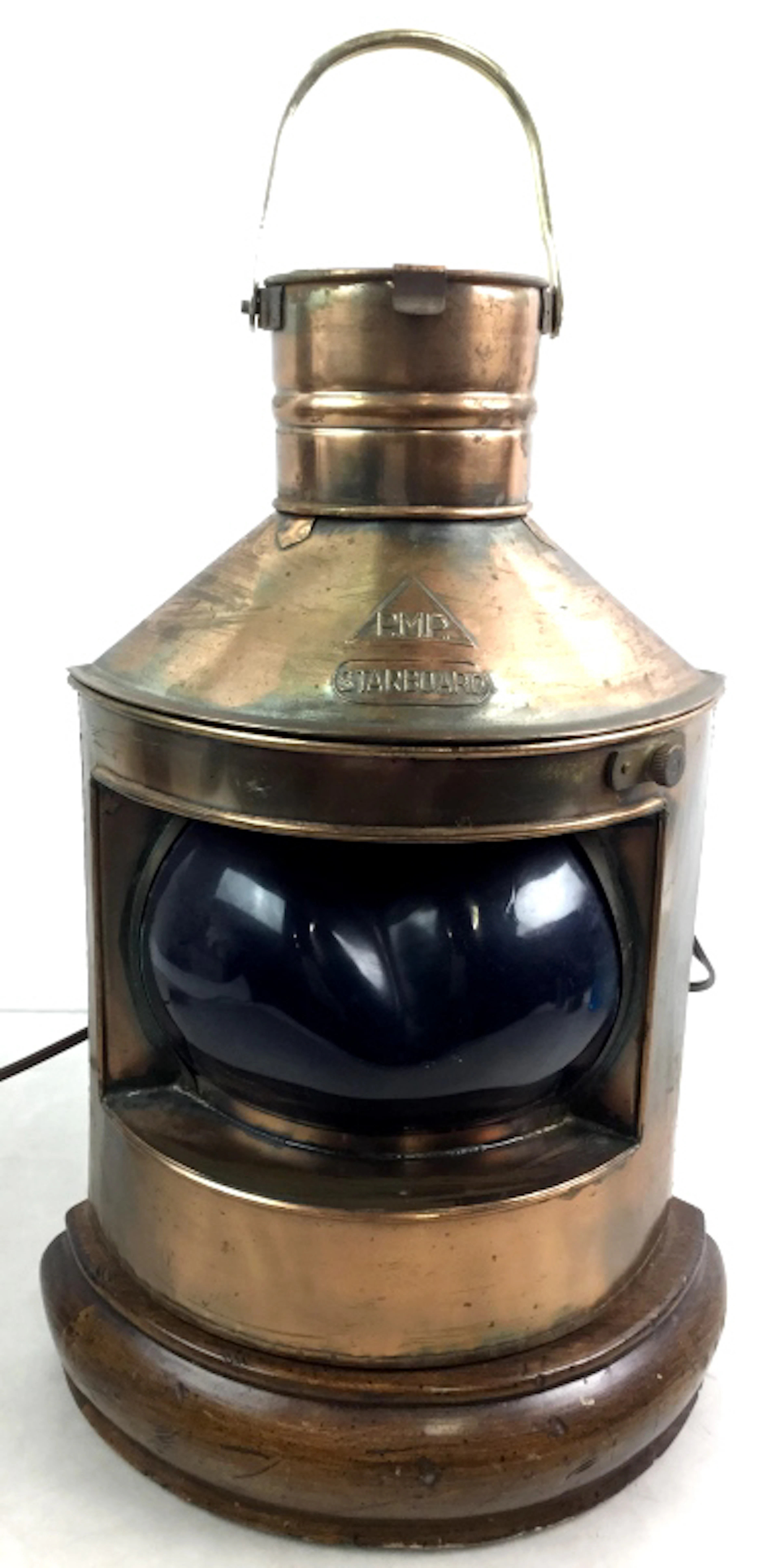 Vintage Nautical Style Copper Lamp
