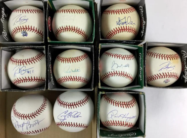 (10) Autographed Mlb Baseballs