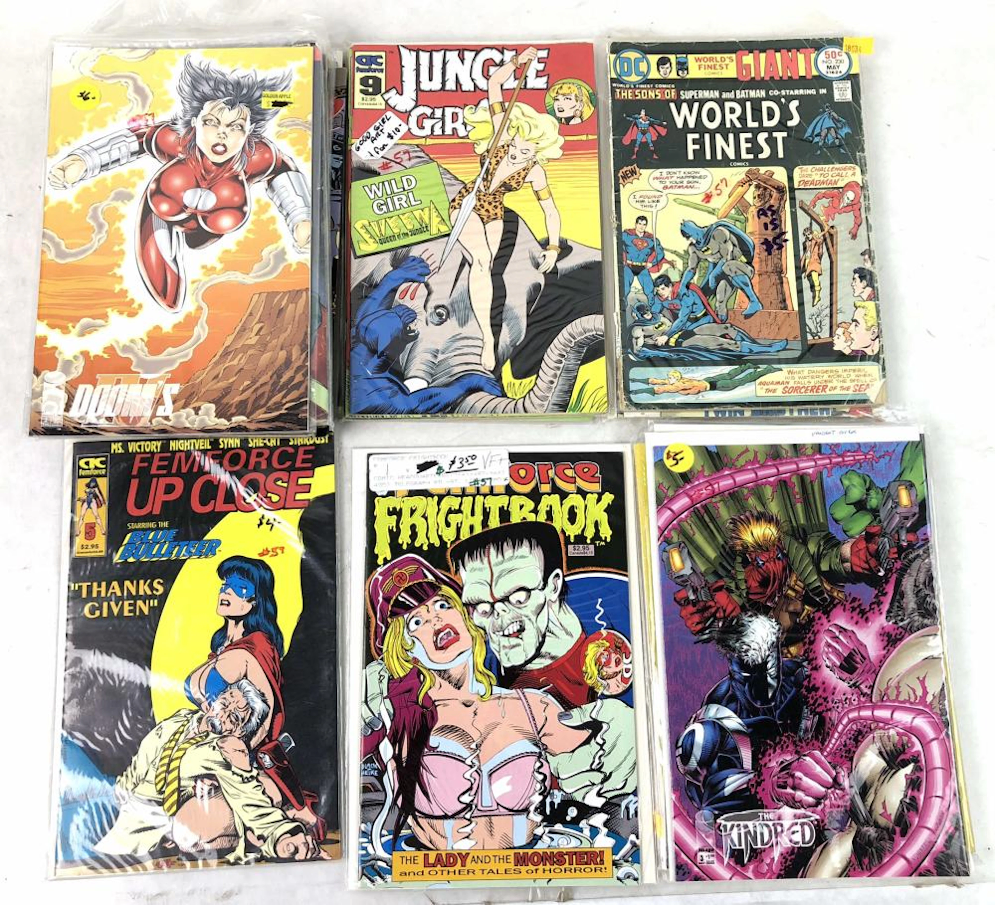Group Of Vintage Comics, Femforce, Kindred & More