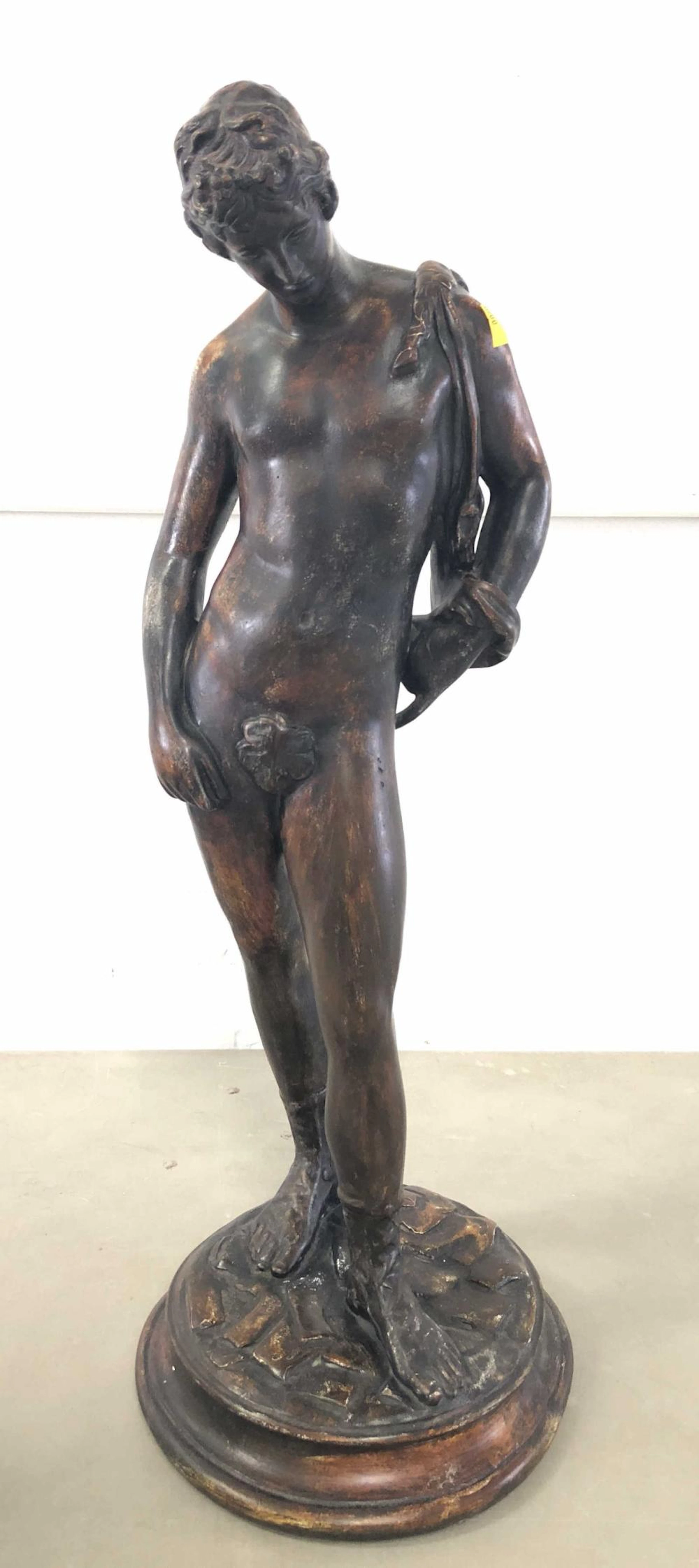 Ceramic Nude Male Figural Sculpture