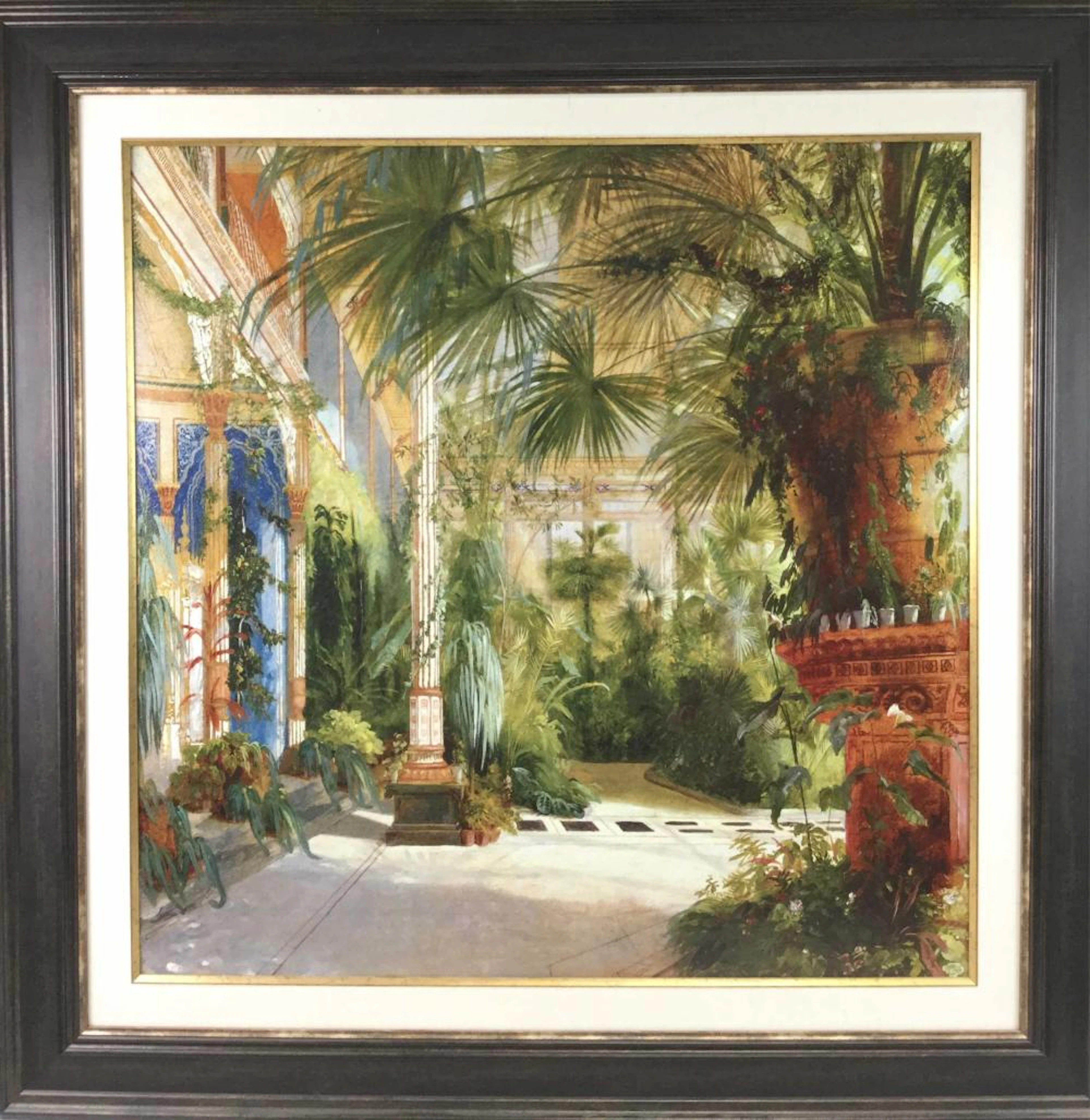 Carl Blechen Art Print On Board, " The Palm House"