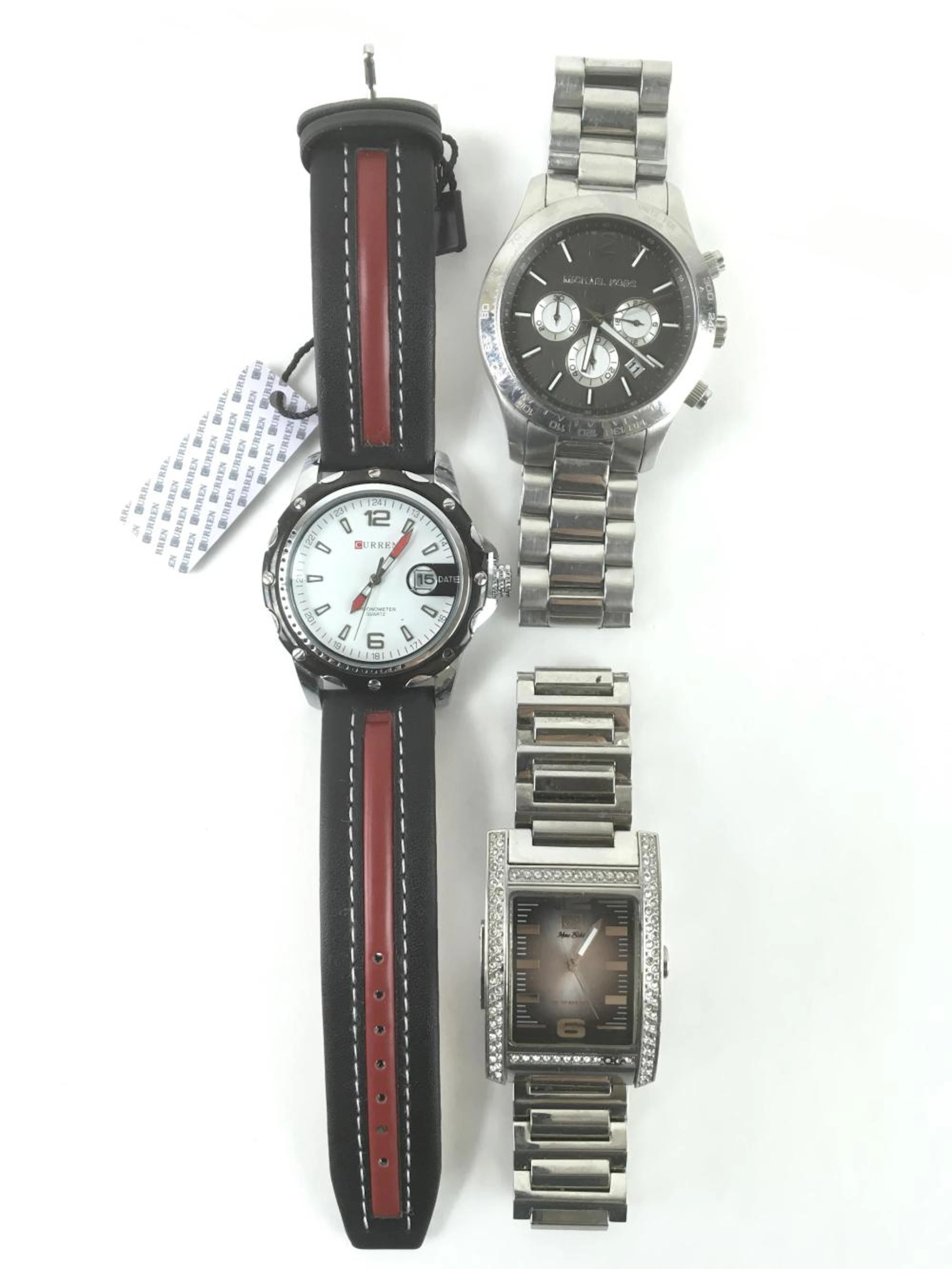 3 Marc Ecko, Michael Kors, & Curren Wrist Watches