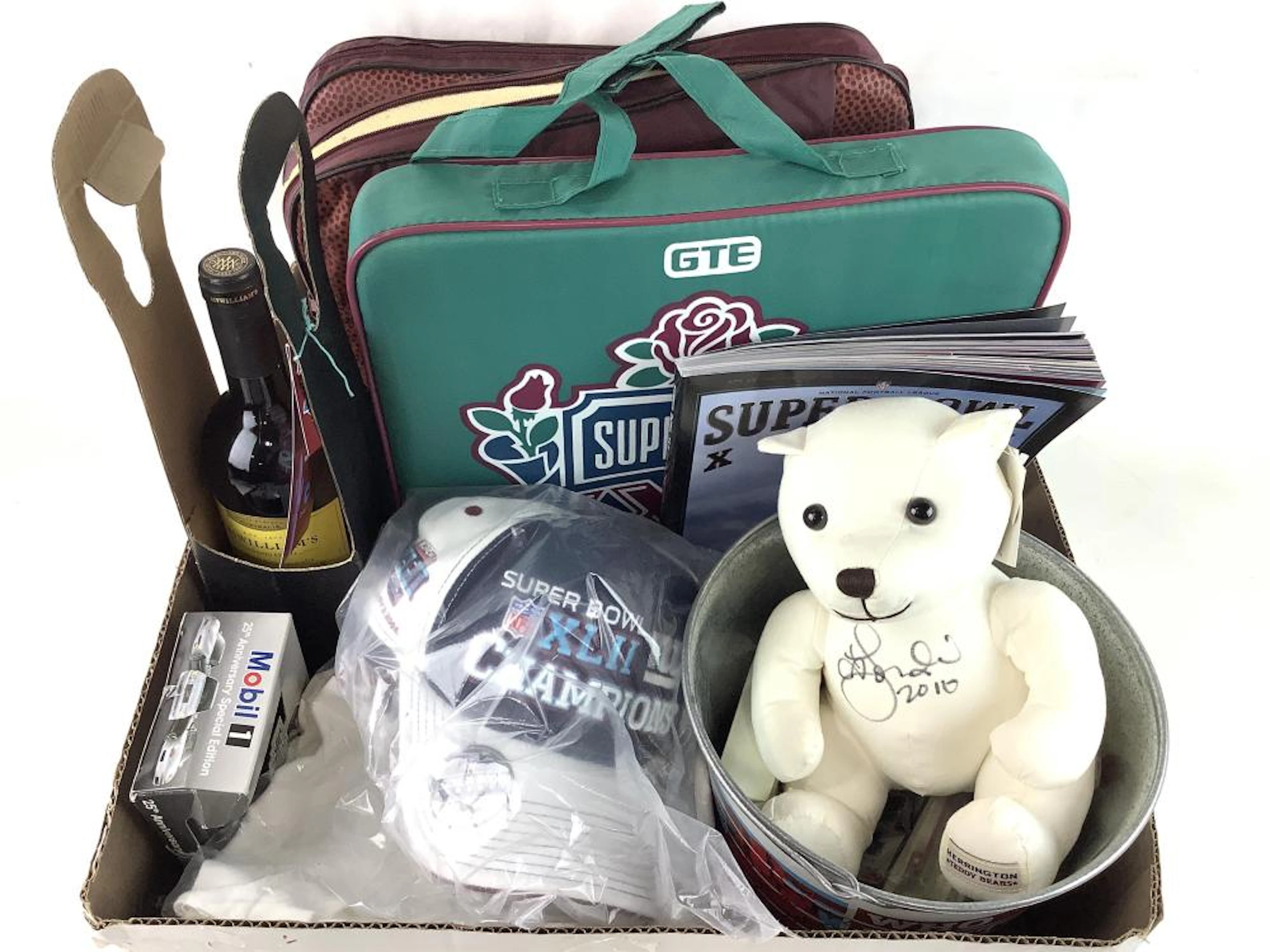 NFL Rose Bowl Memorabilia, Cushions, Hats, Wine