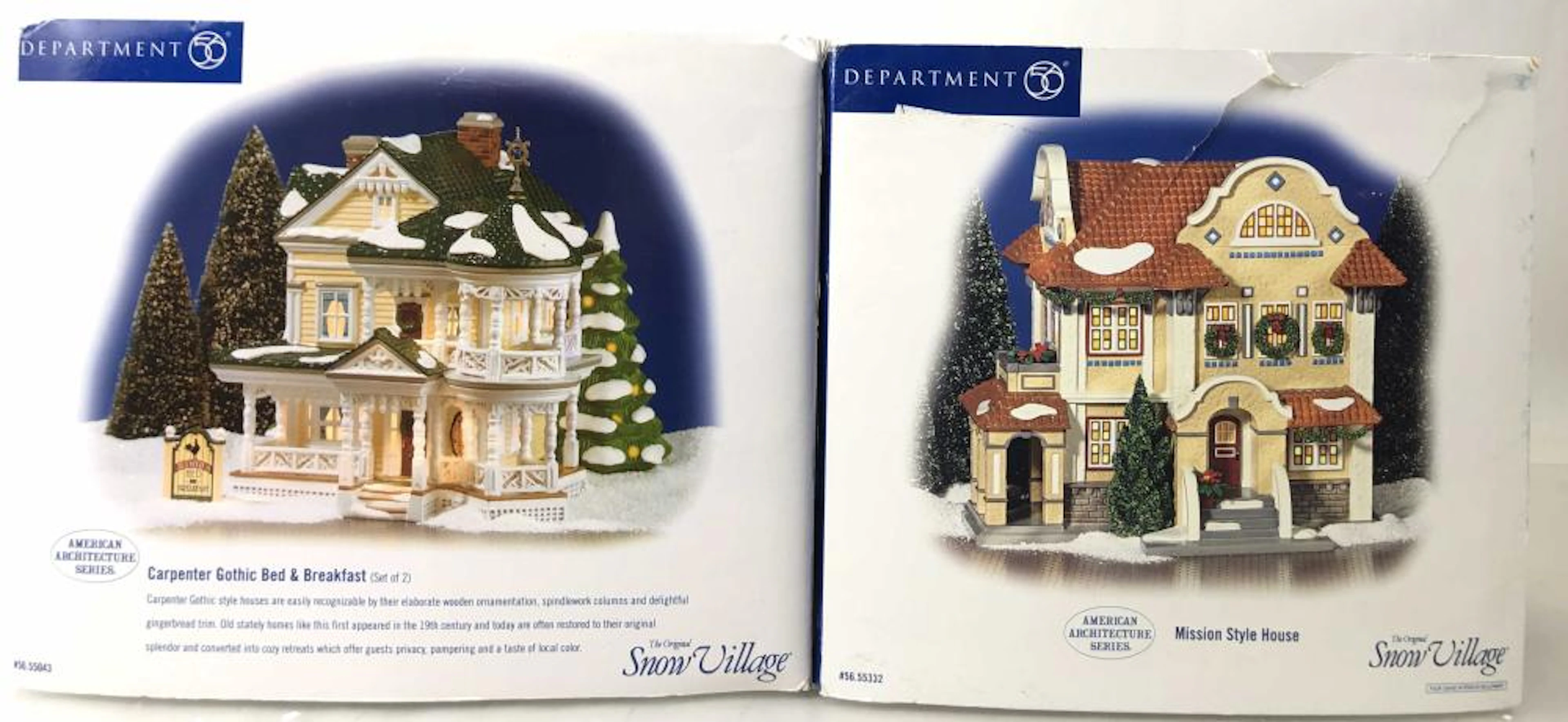 (2) Department 56 Snow Village Scenes
