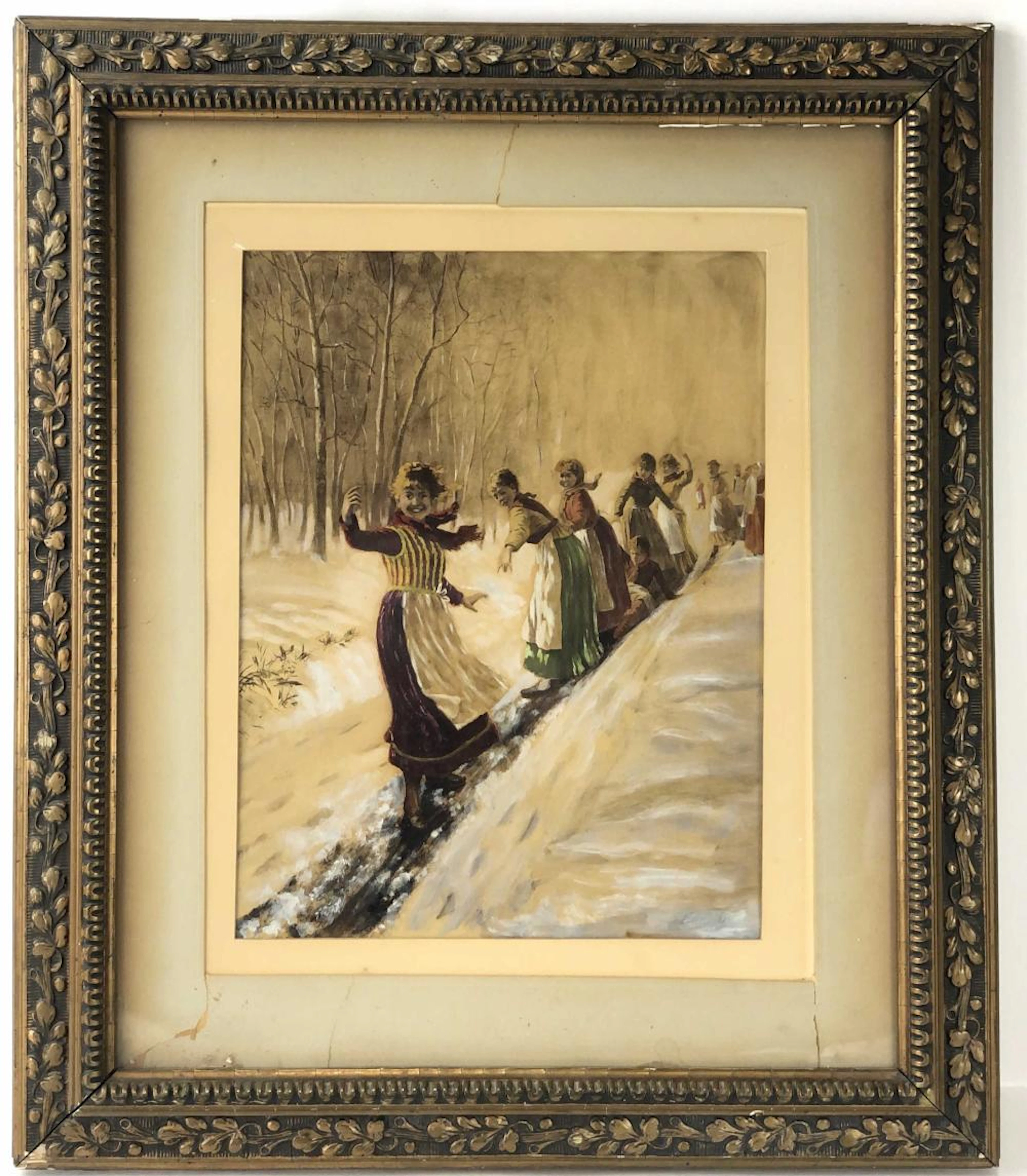 Hans Dahl (1849-1937) Mixed Media On Paper