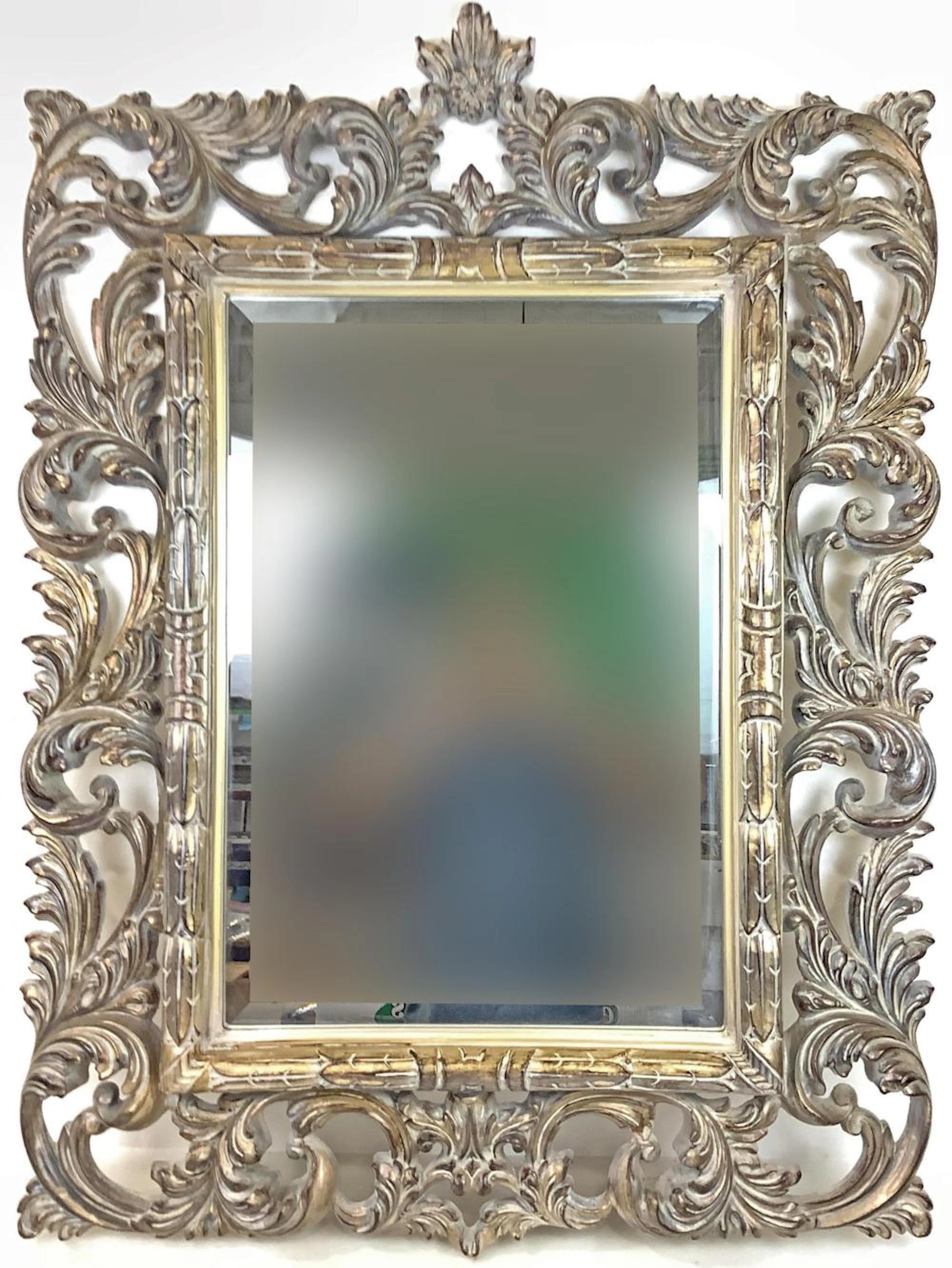 Tuscan Style Parcel Gilt & Beveled Mirror