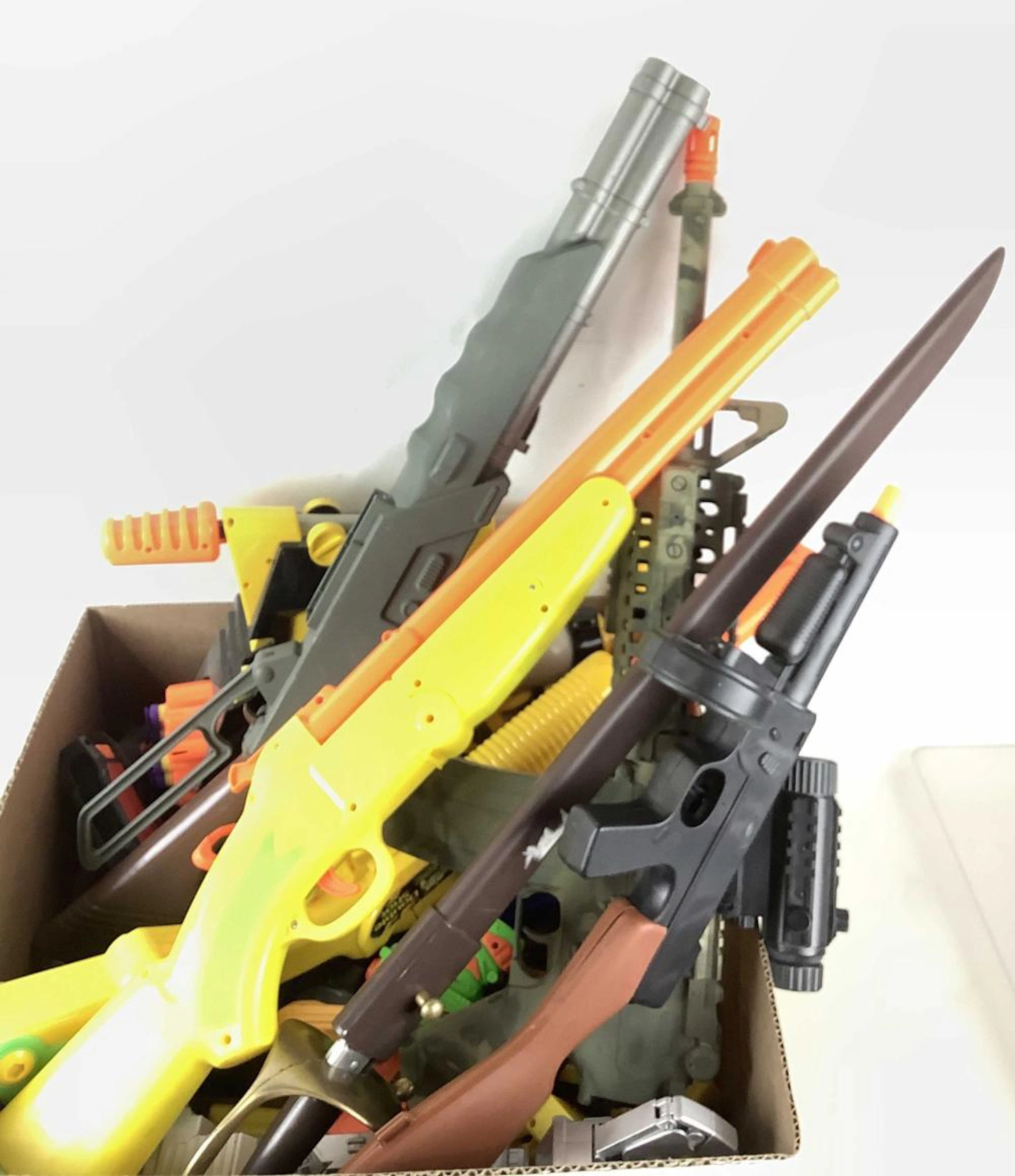 (16) Assorted Nerf Guns & Toy Swords