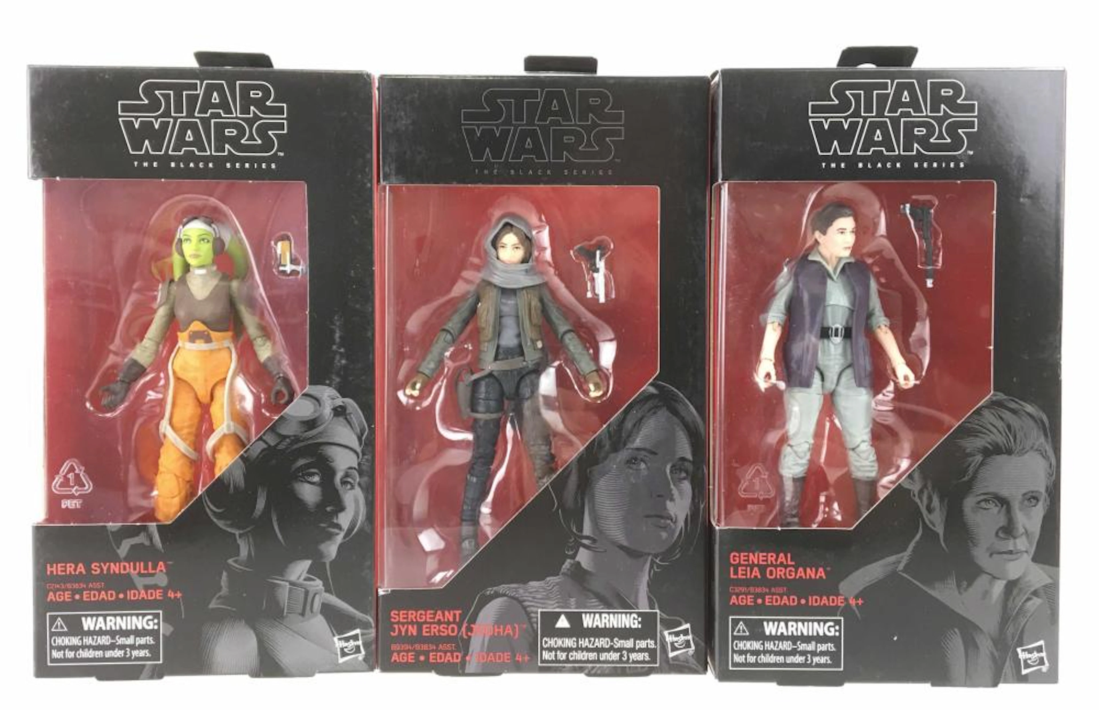(3) Star Wars The Black Series Action Figures