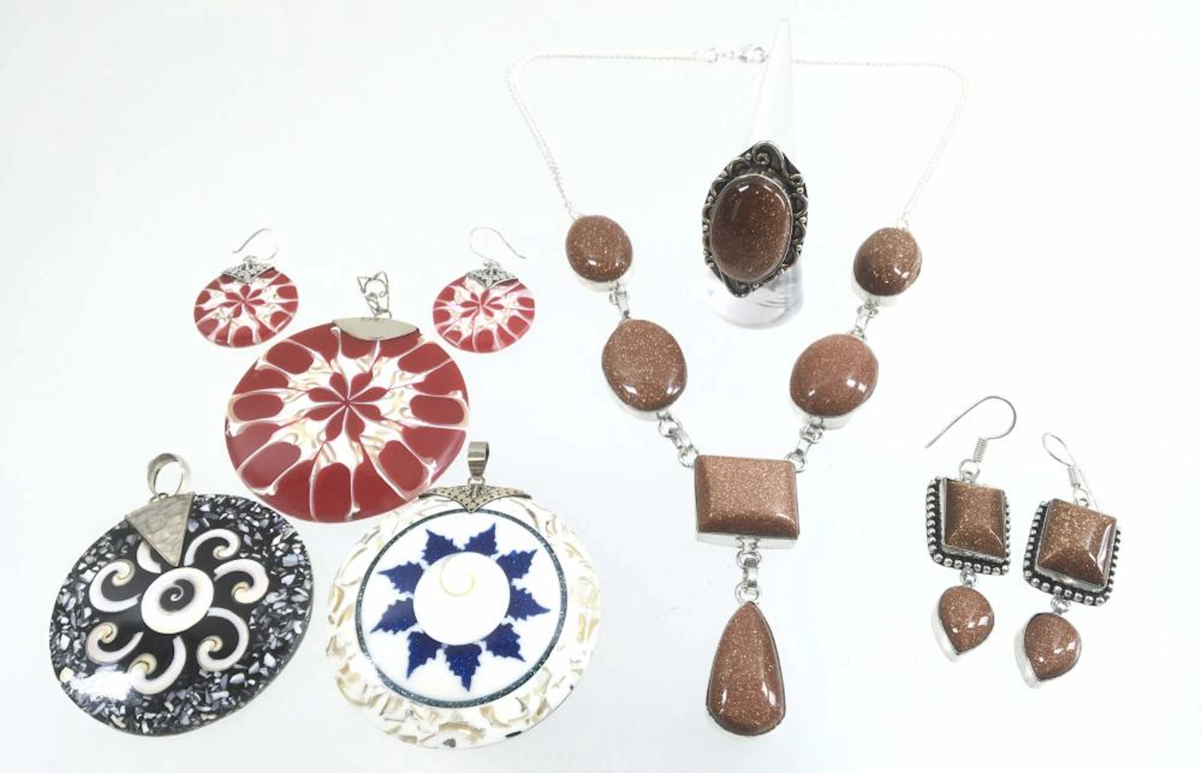 (1) Each Sunstone Necklace, Earrings, & Ring