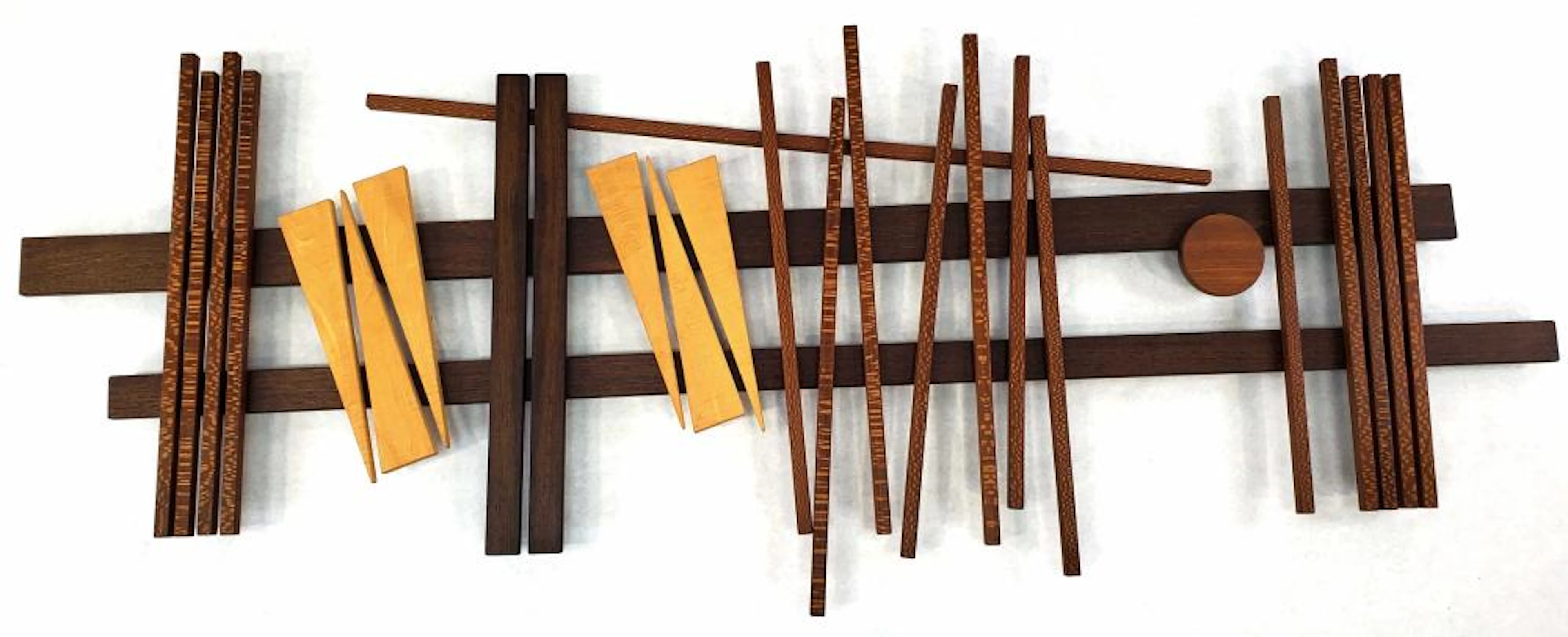 Artisan Jeff Easley Exotic Wood Abstract Wall Art