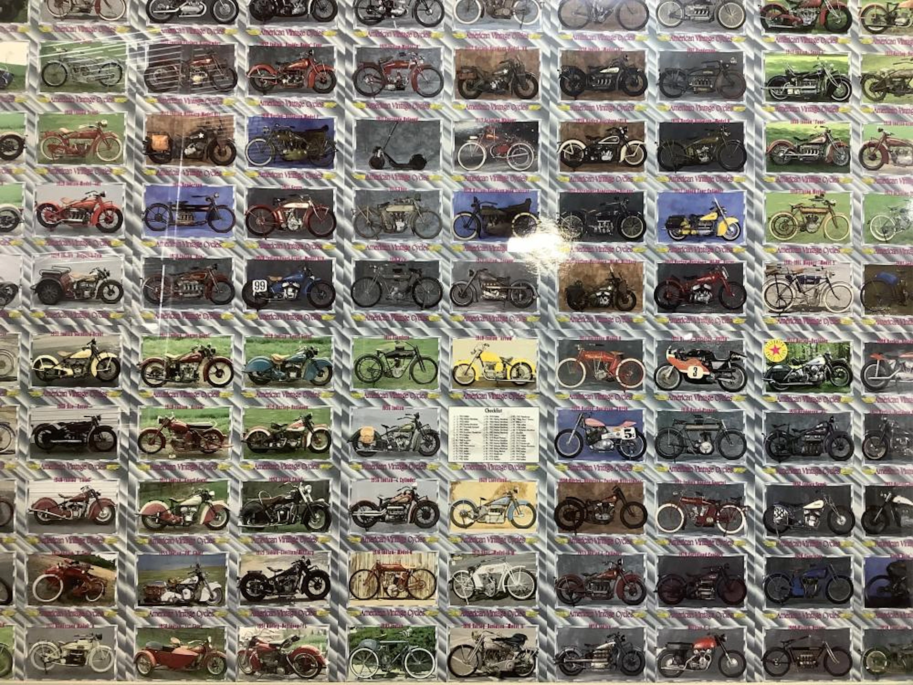 American Vintage Cycles Checklist Poster