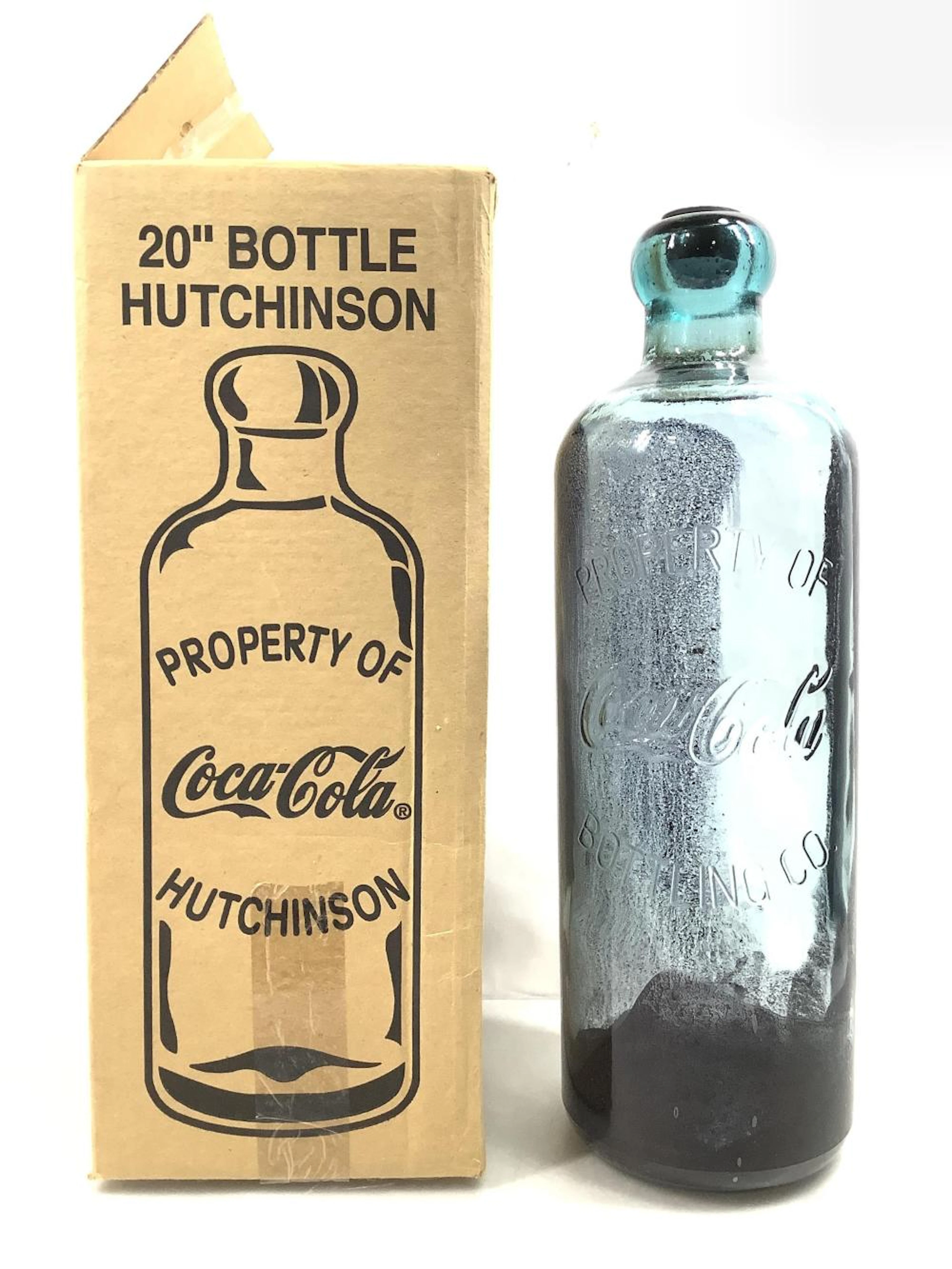 20in Coca Cola Hutchinson Glass Display Bottle