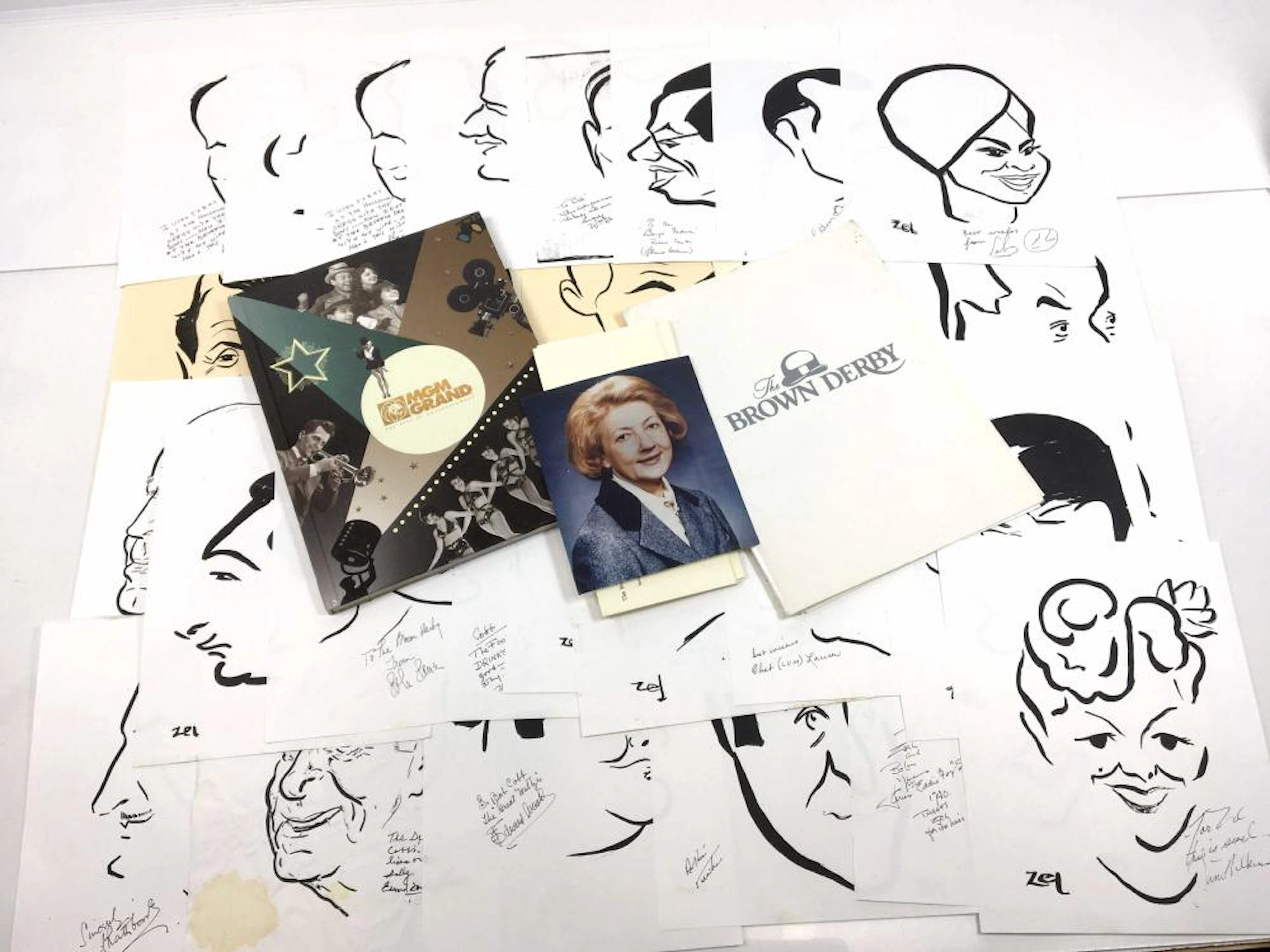 (30) Vintage Brown Derby Caricature Prints
