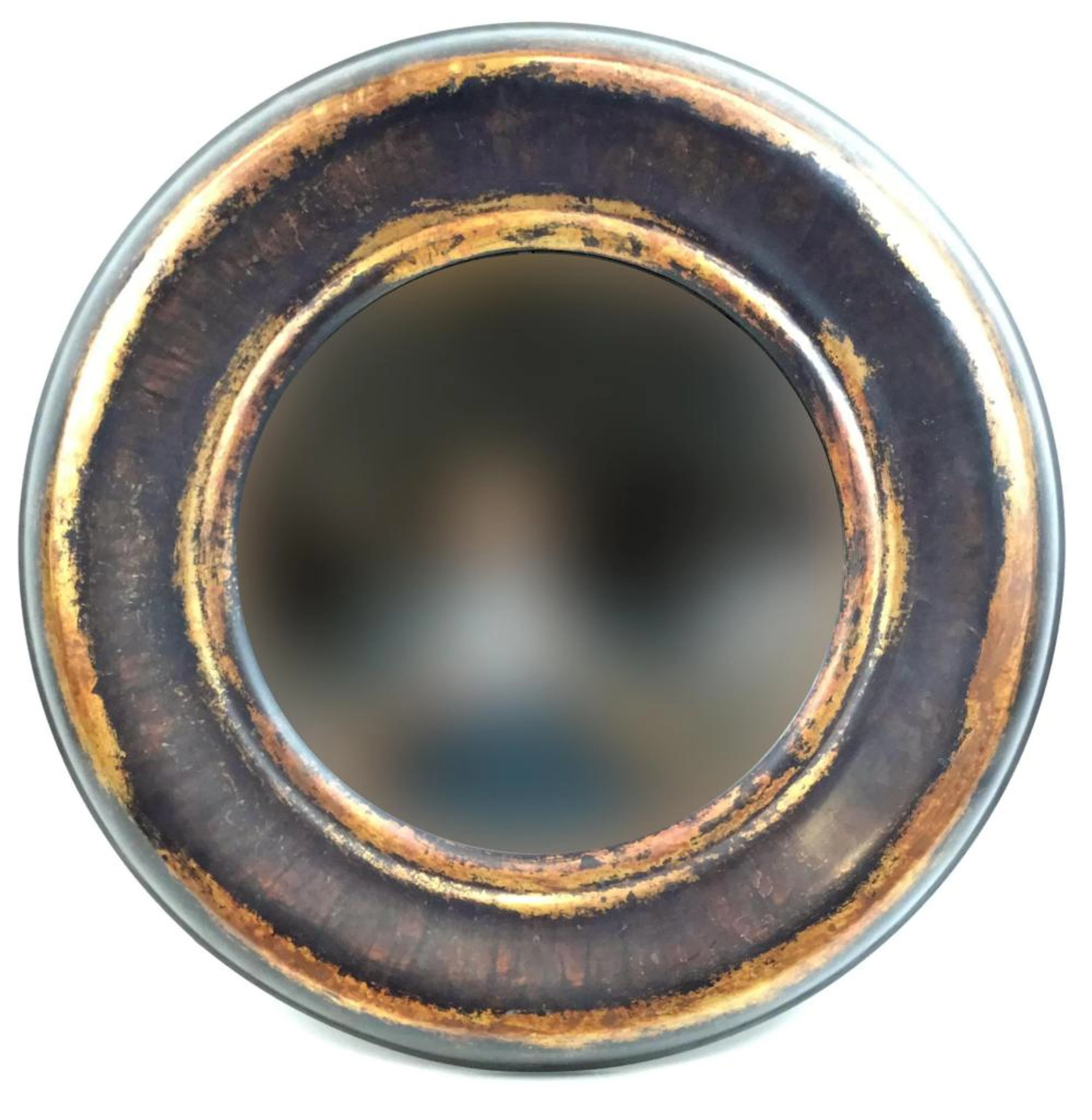 Vintage Industrial Copper Tone Wall Mirror