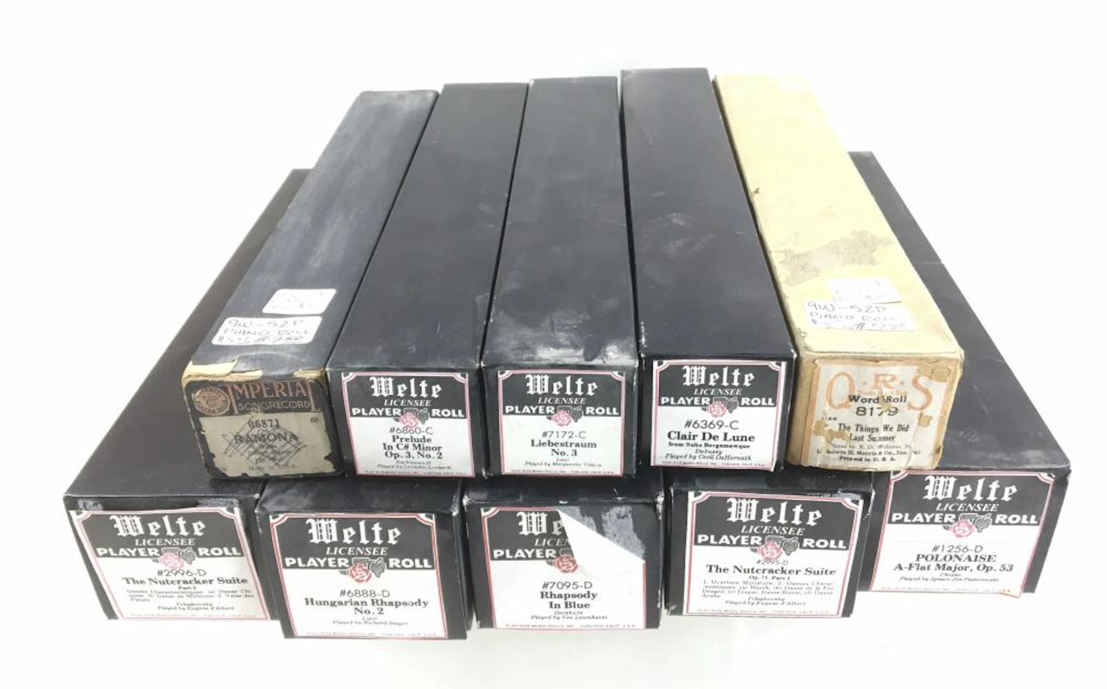 (10) Vintage Welte Player Piano Rolls