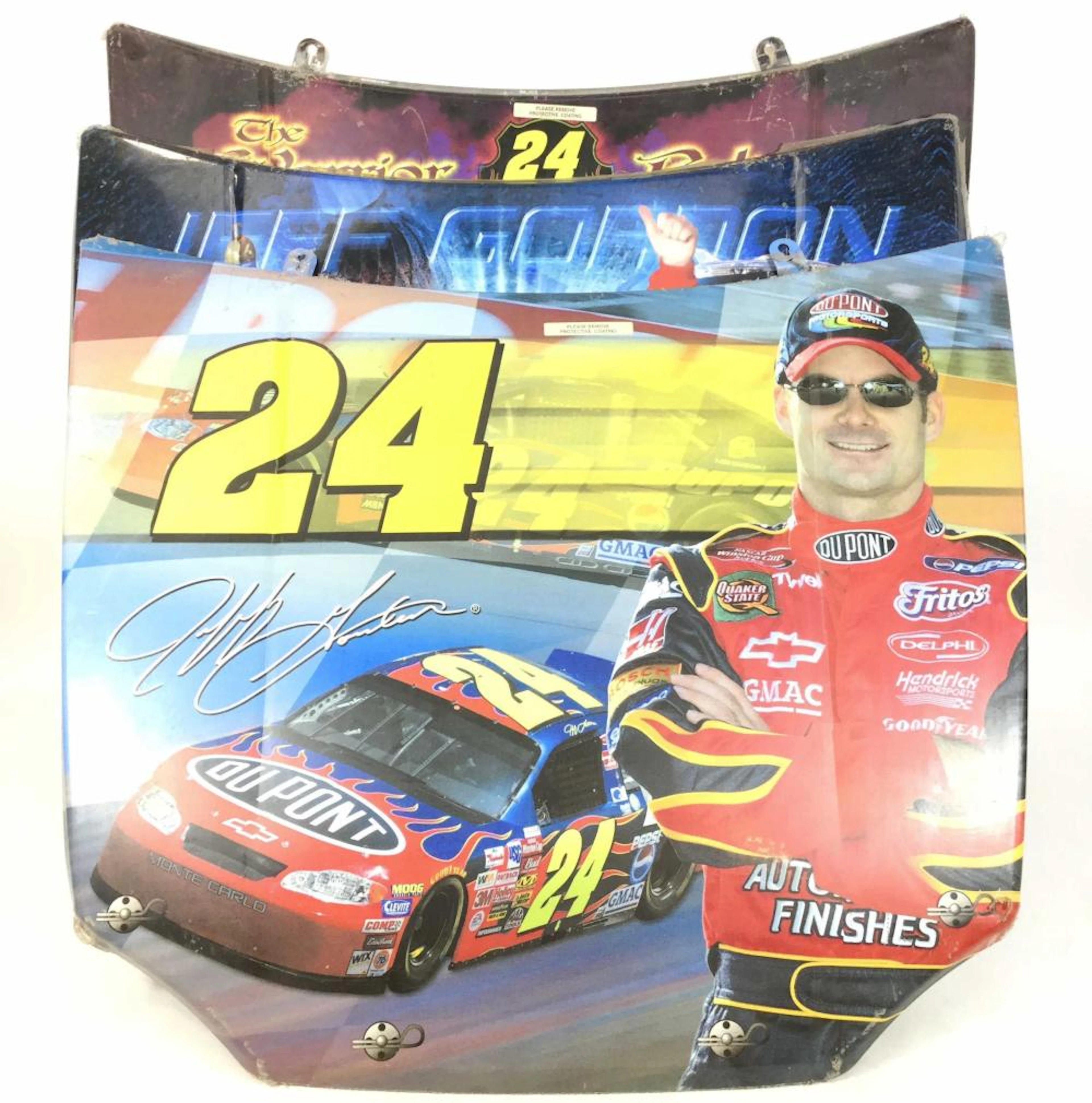 (3) Jeff Gordon Scale Model Hoods Wall Decor