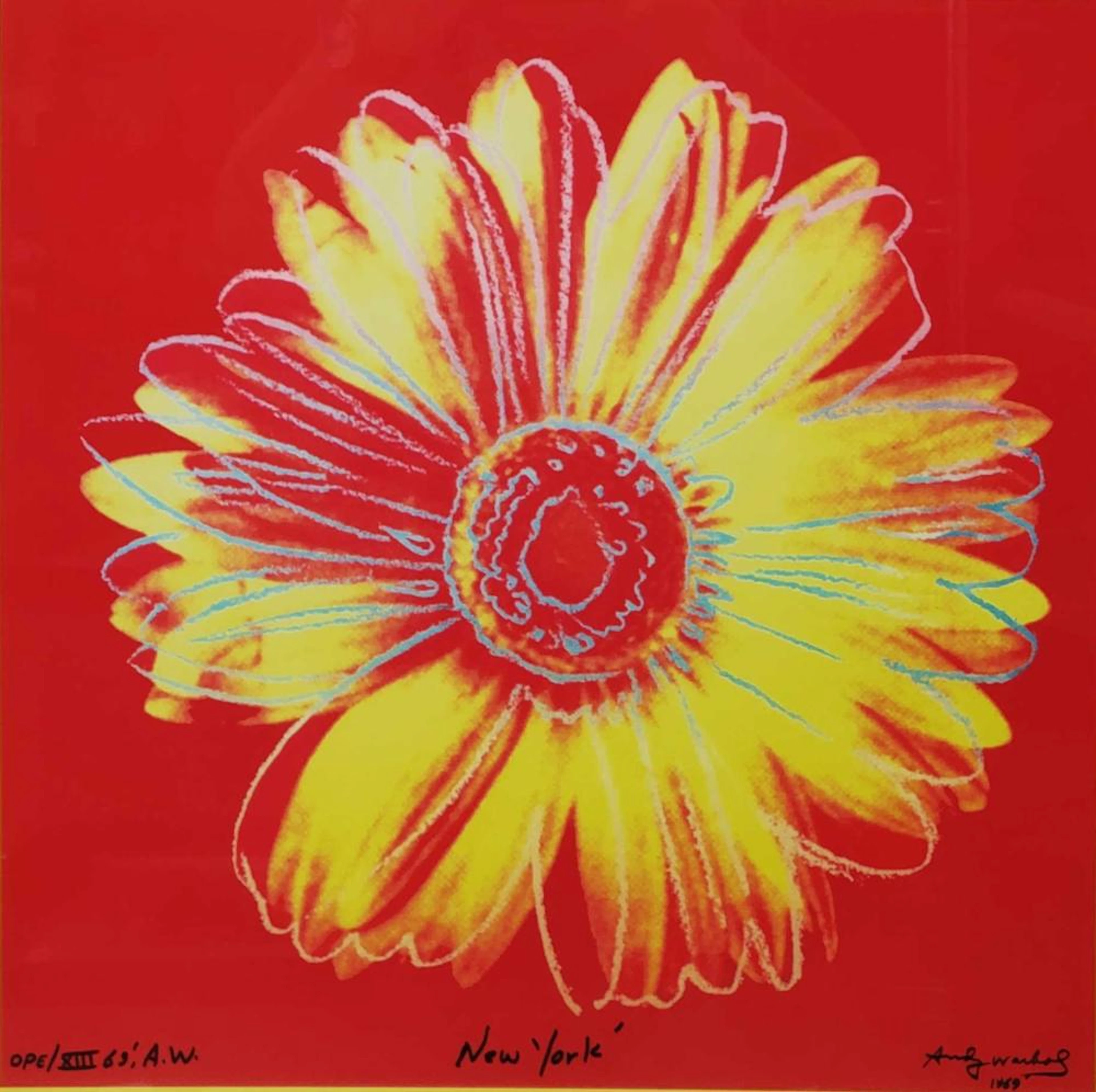 Andy Warhol Lithograph Signed In Plate