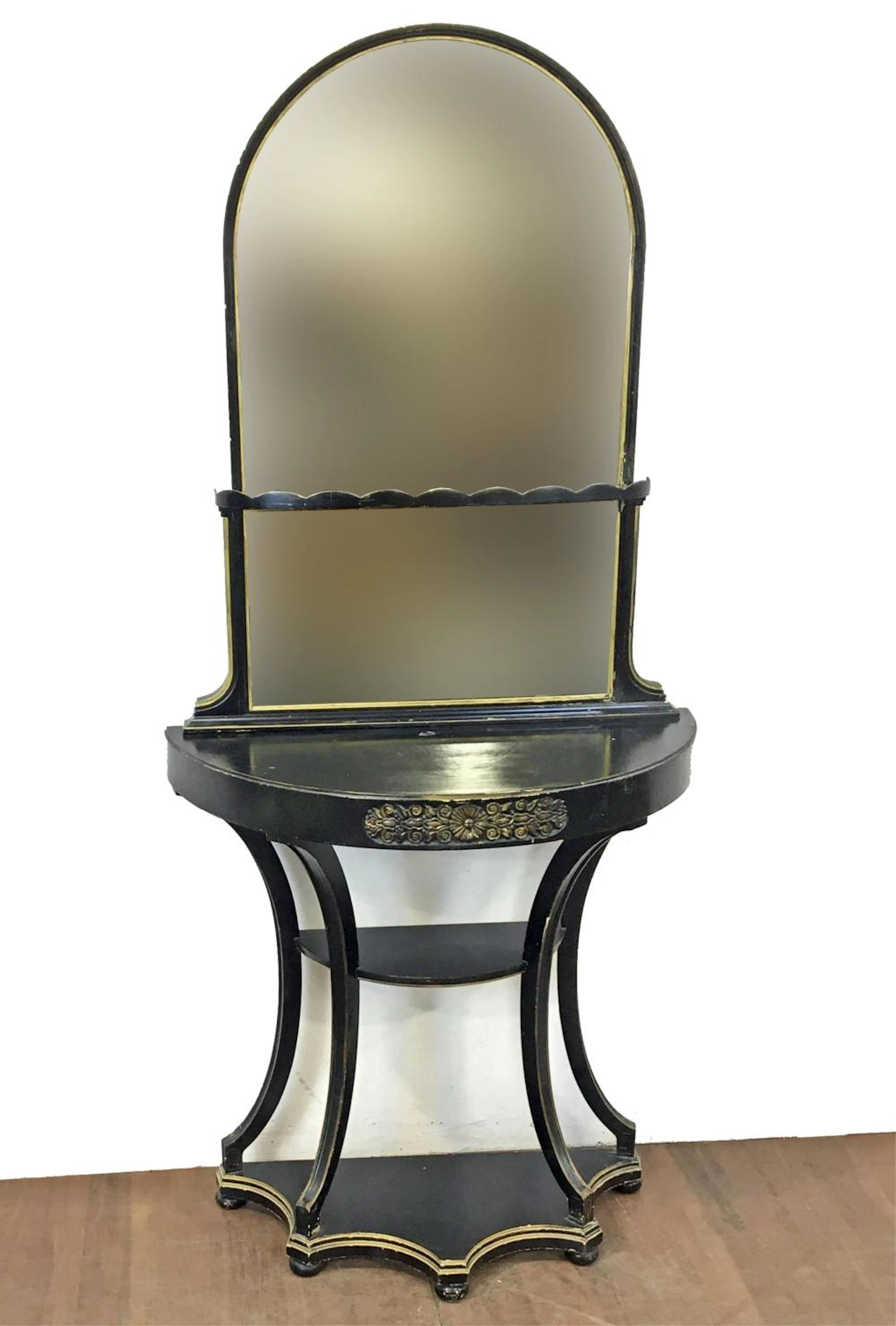 Traditional Painted Vanity With Mirror