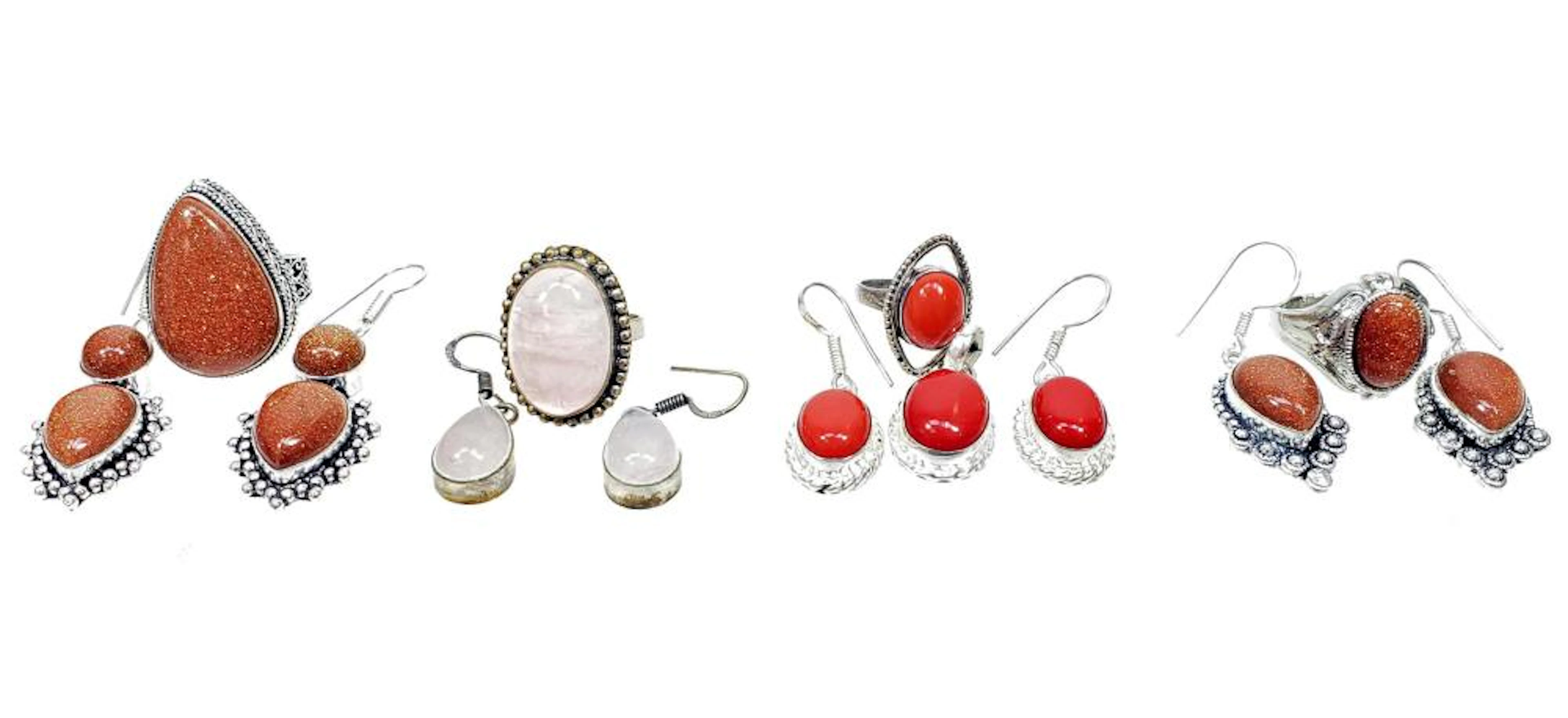 (4) Jewelry Sets, Earrings & Rings